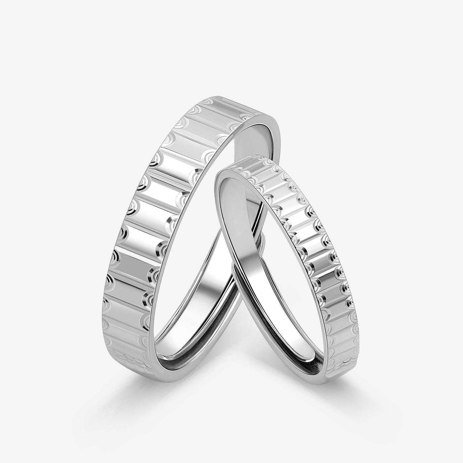 Ripple Rhythm Couples’ Rings