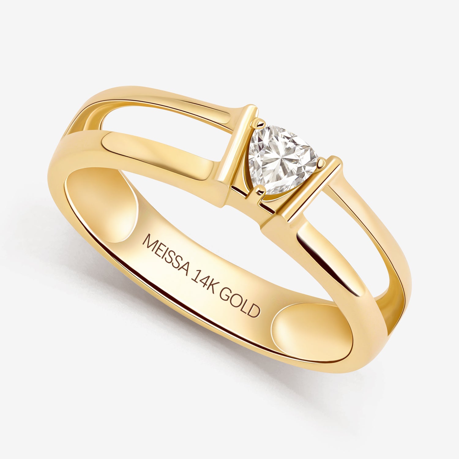 Triangle Solitaire Ring