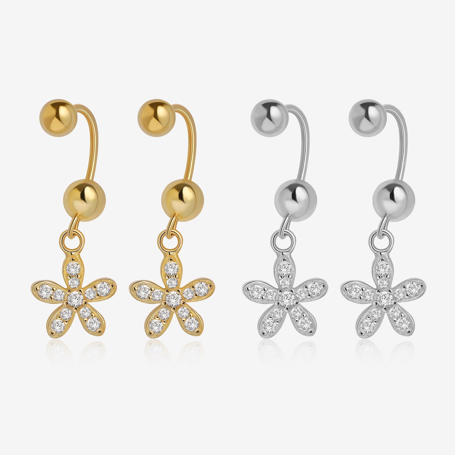 Daisy Bloom Screw Back Earrings