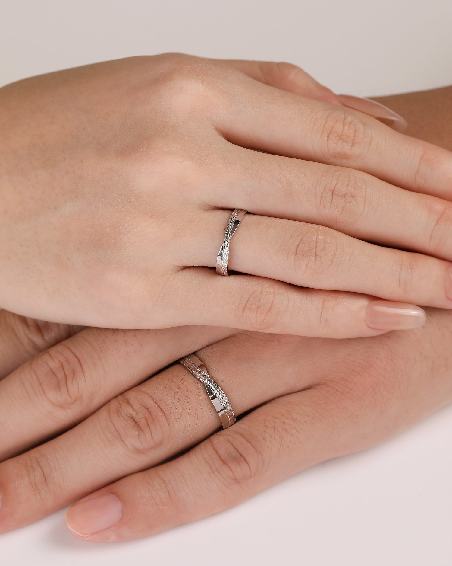 Endless Weave Couples' Rings