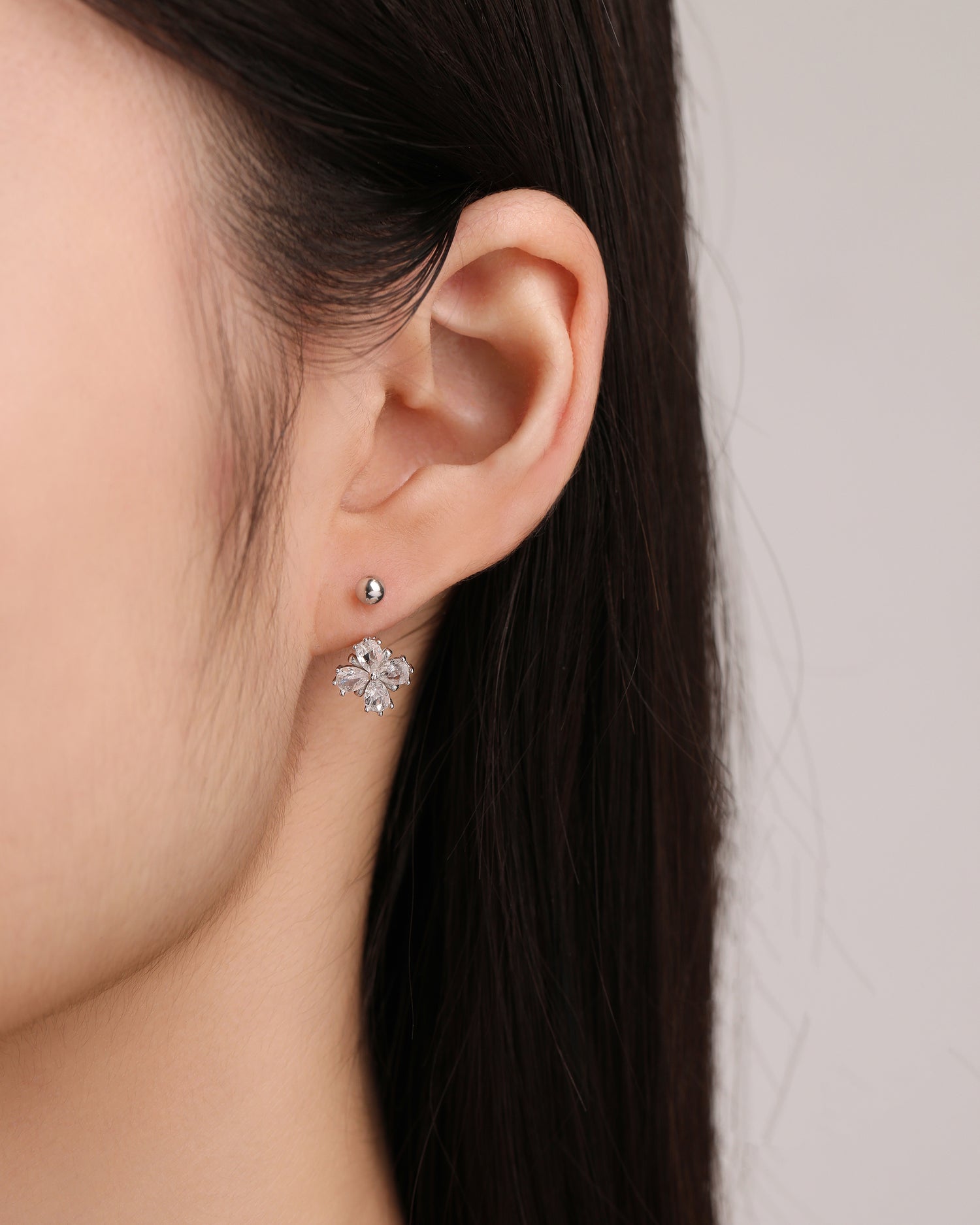 Dancing Petal U-Shaped Screw Back Earrings