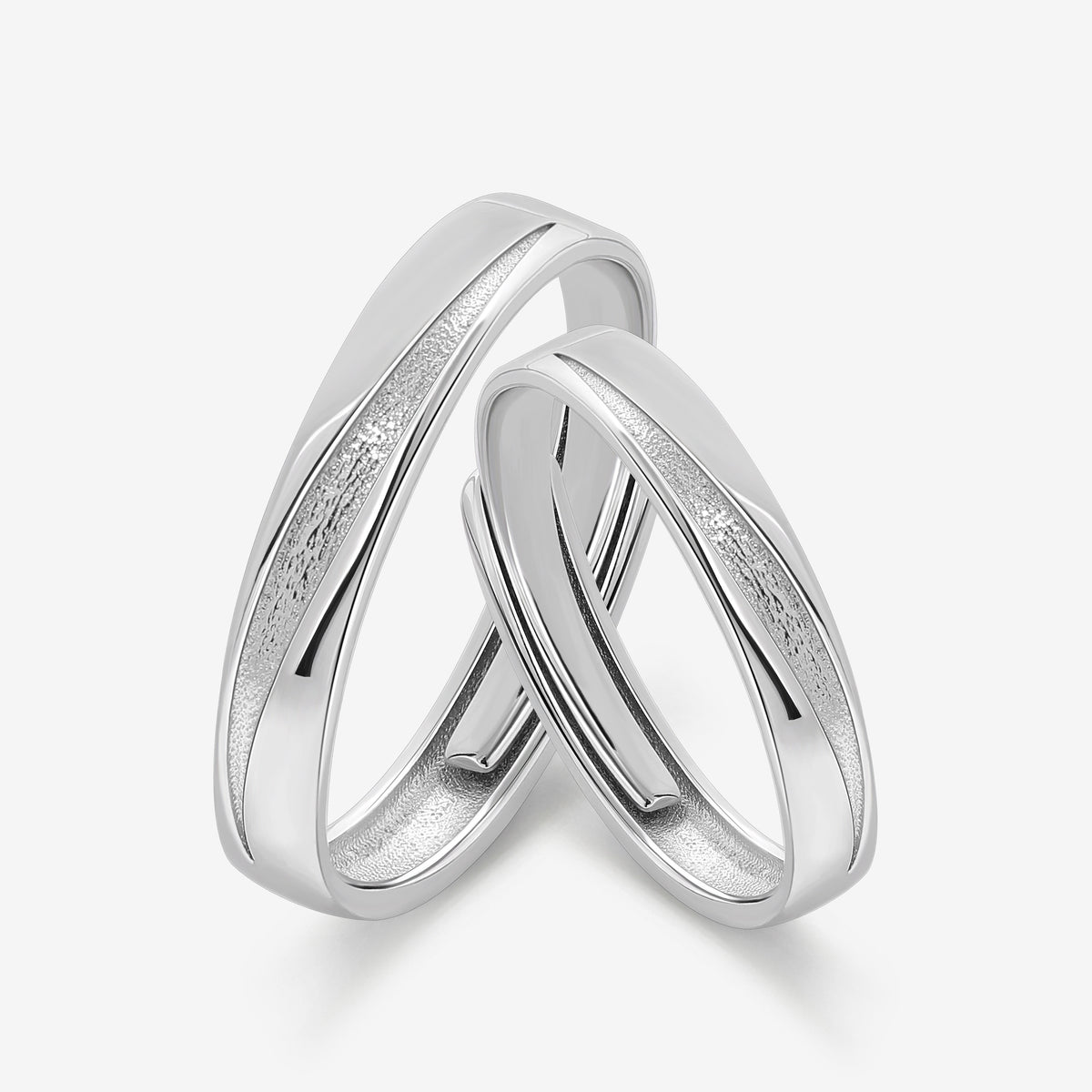 Eternity Flow Couples' Rings