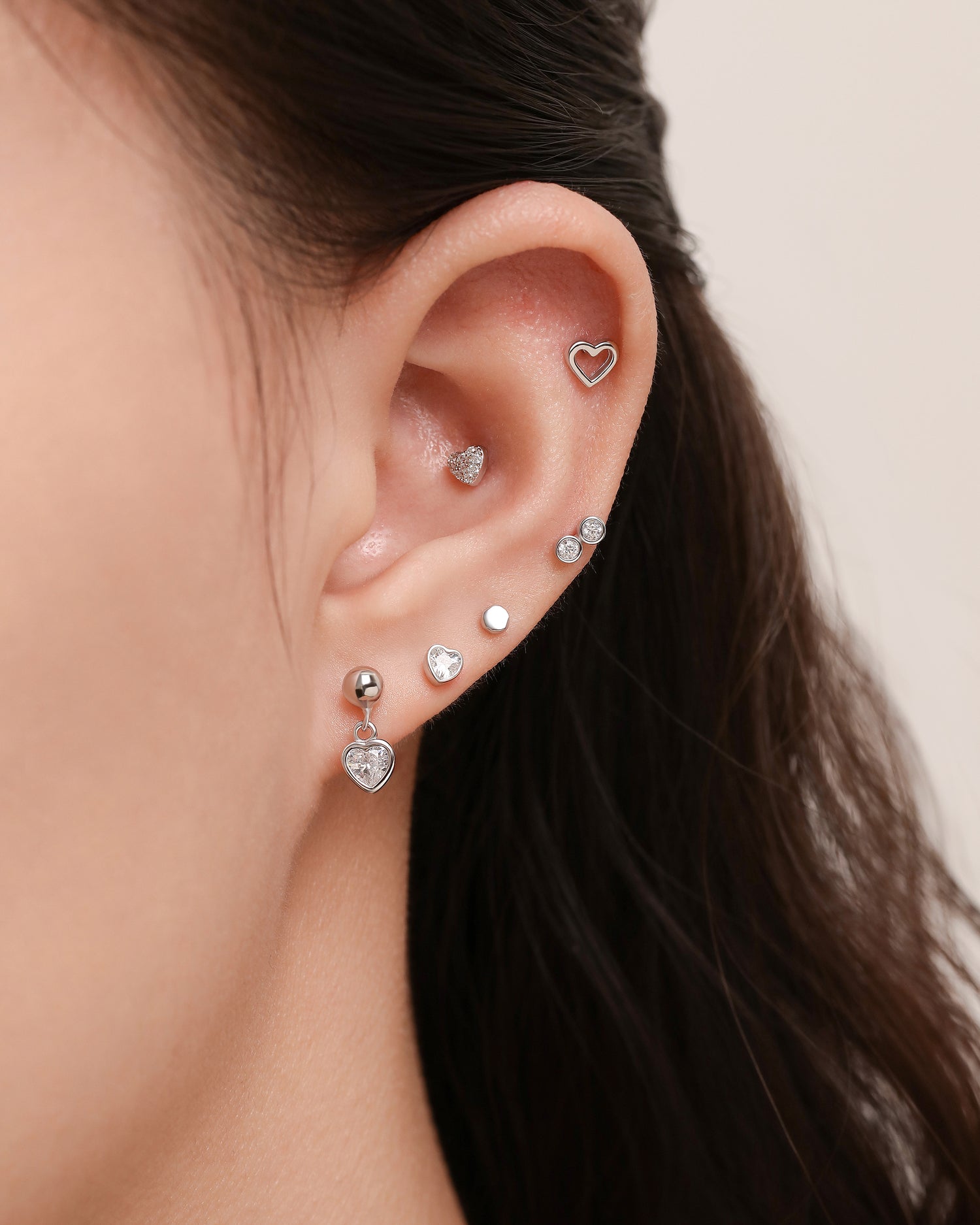 Endless Hearts Earrings Set