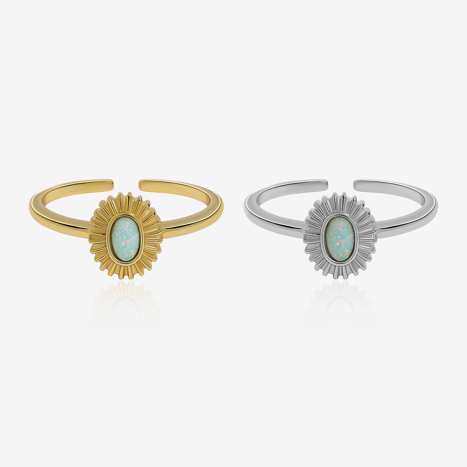 Sunflare Opal Ring