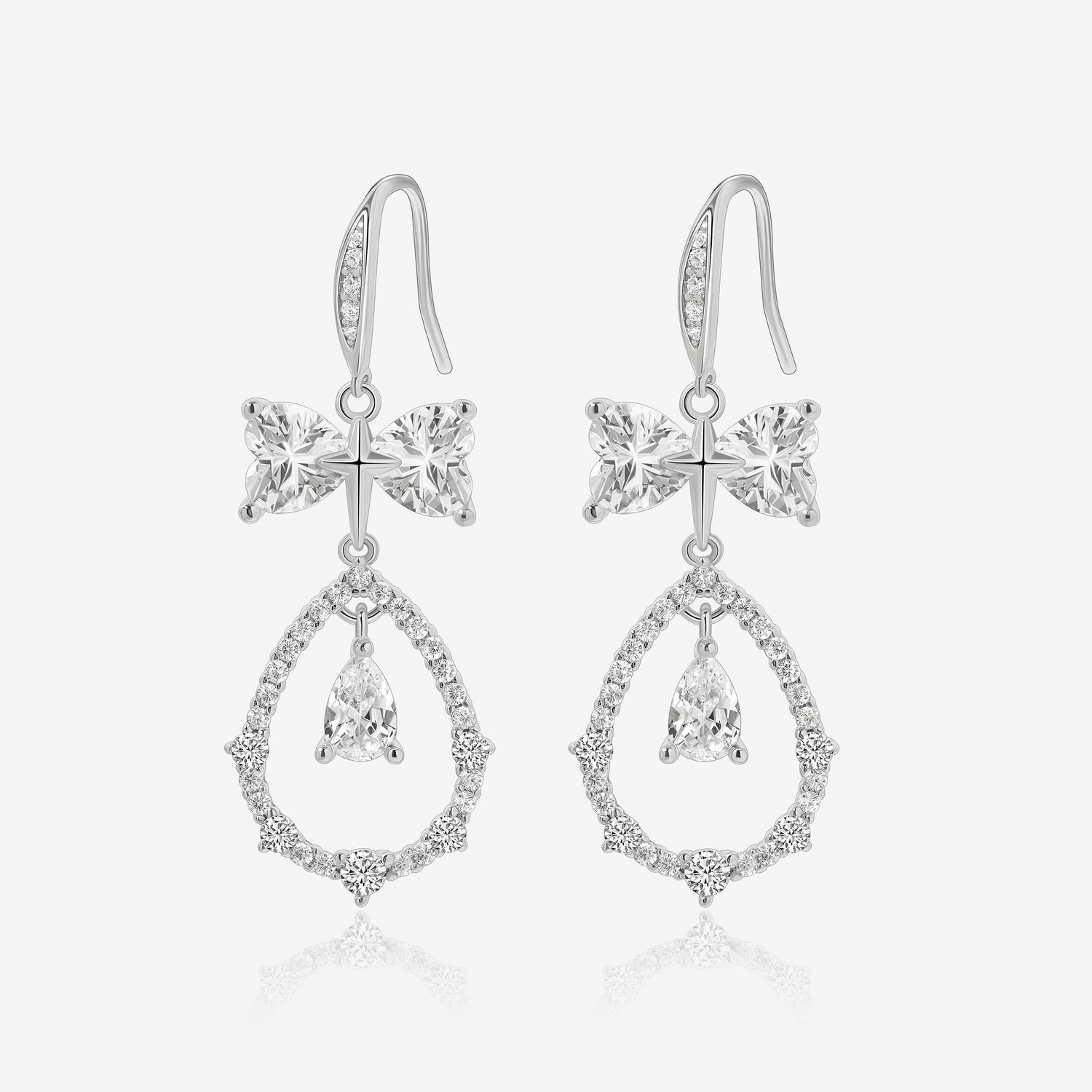 Radiant Bow Teardrop Earrings