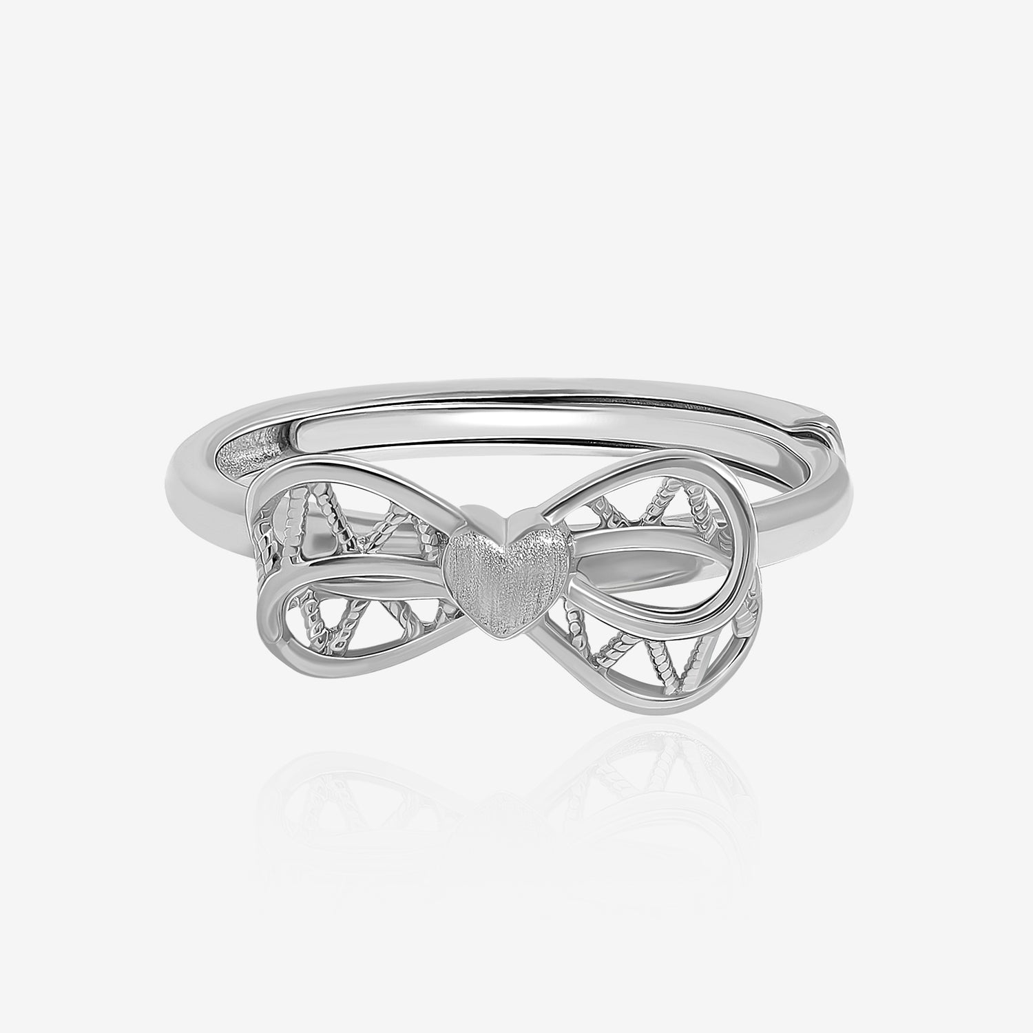 Lace Heart Bow Ring