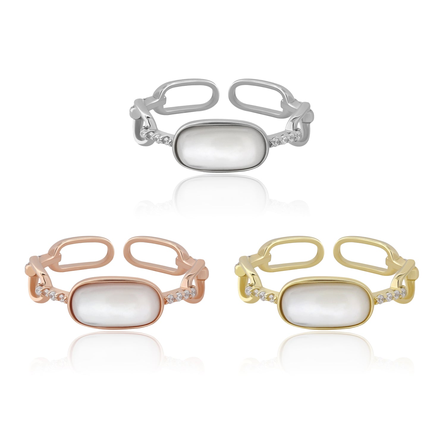 Chic Mother of Pearl Ring