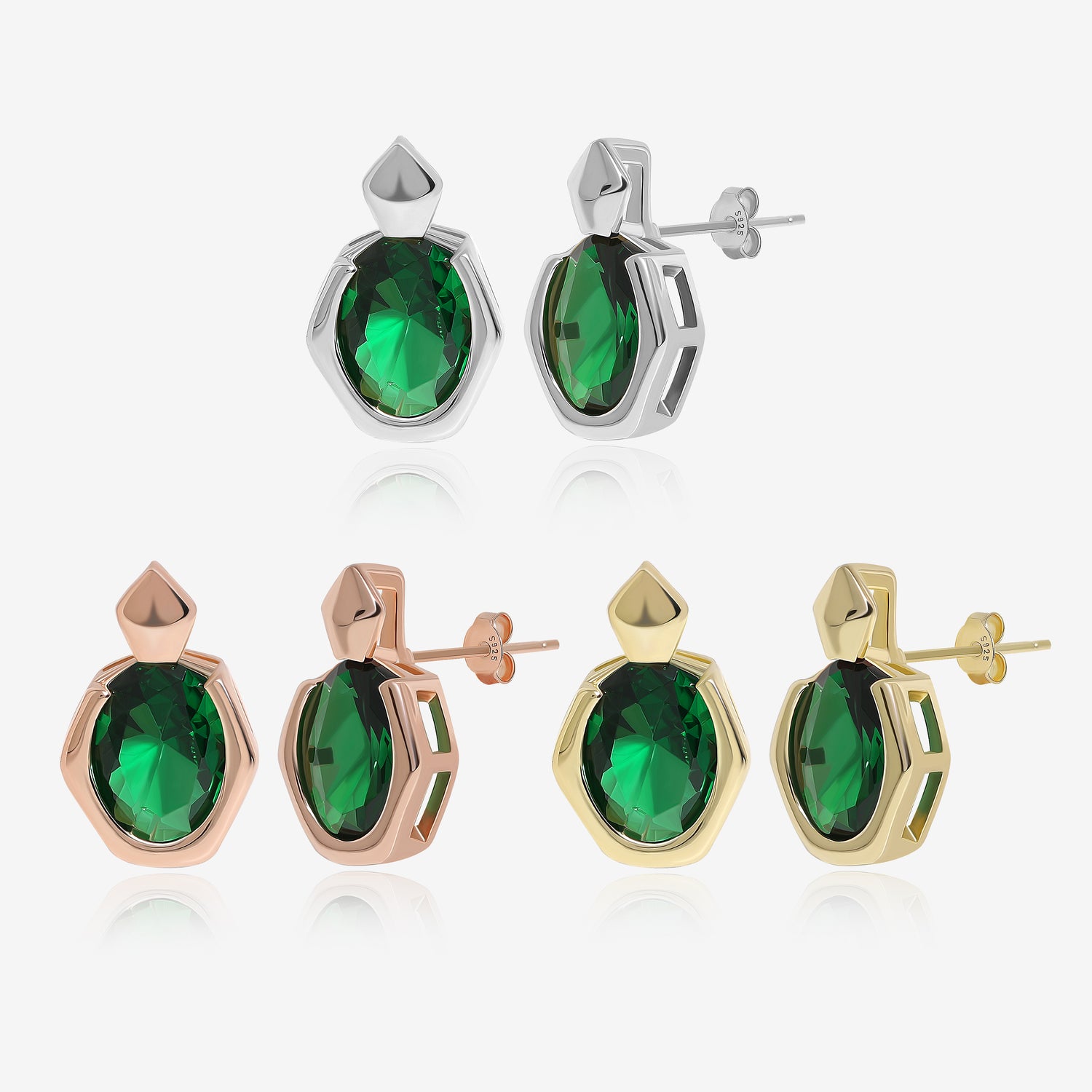 Dainty Emerald Earrings
