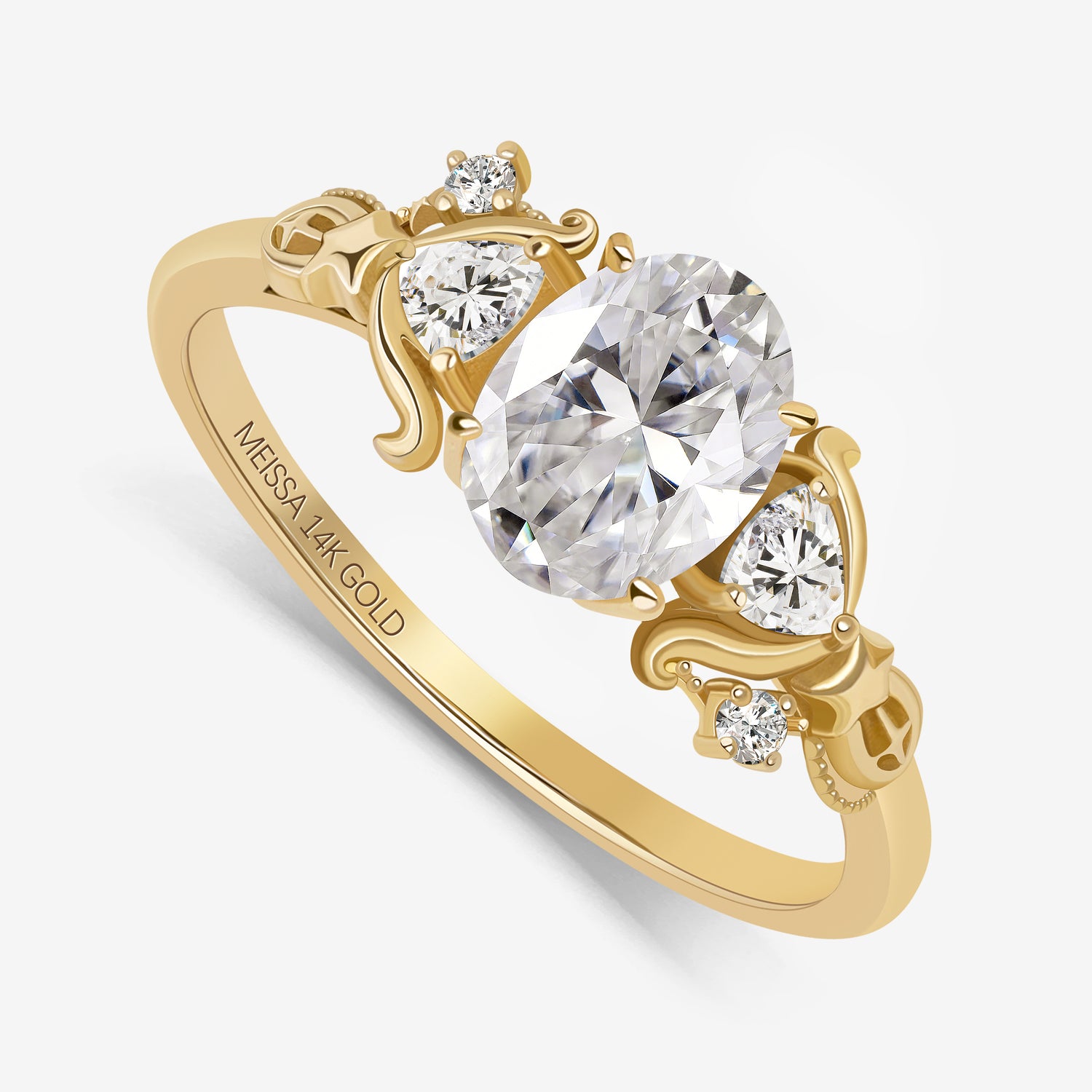 Starlit Grace Oval Ring