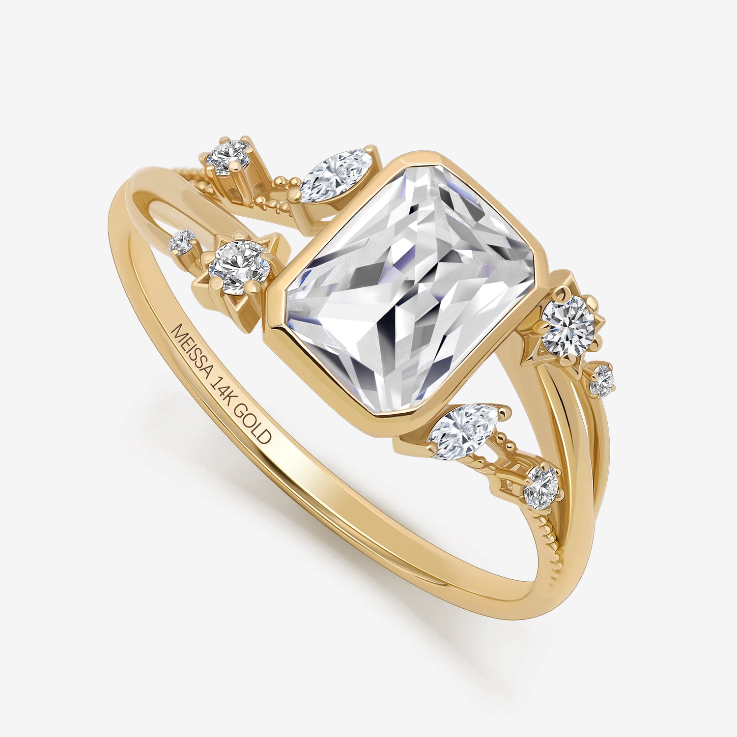 Nebula Shine Emerald-Cut Ring