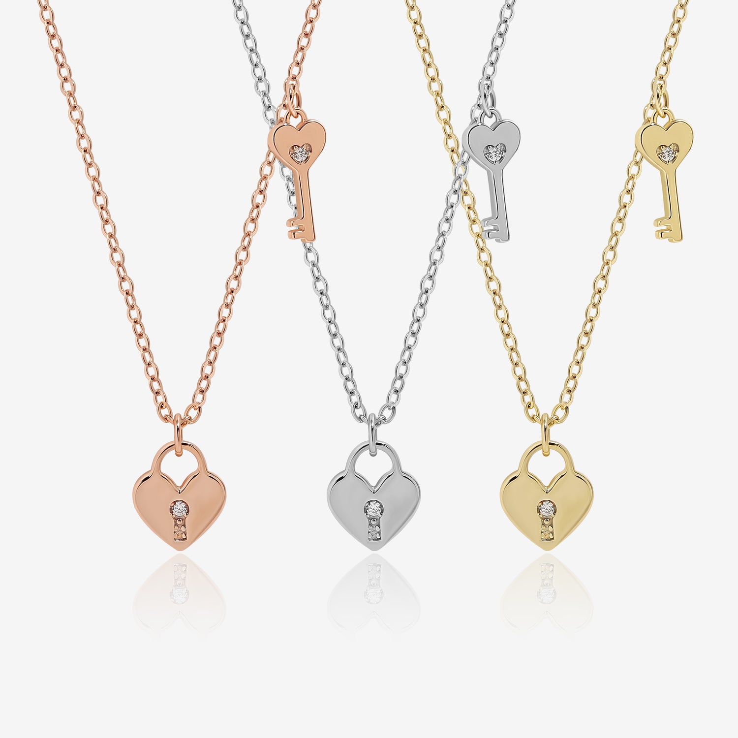 Love's Secret Key & Lock Necklace