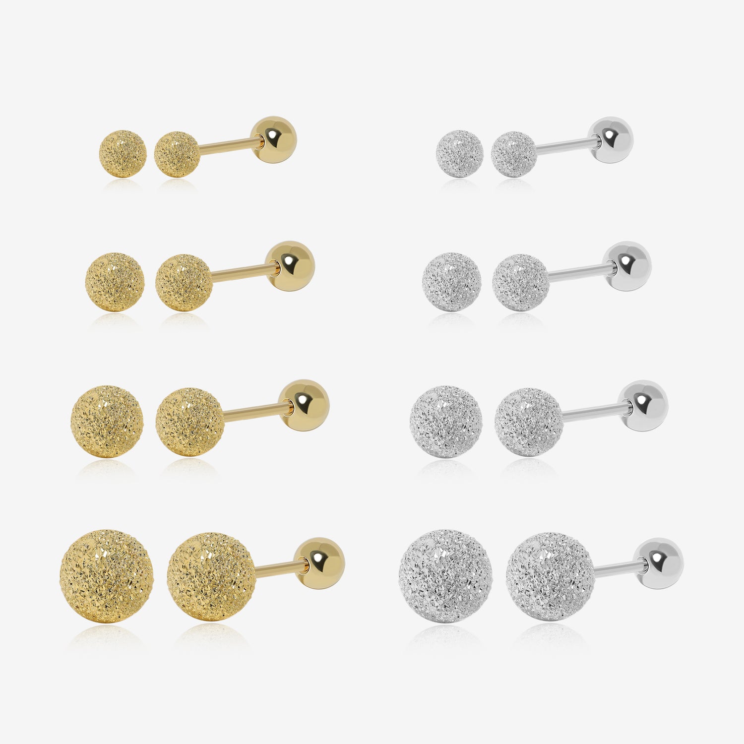 Shimmering Orb Screw Back Earrings