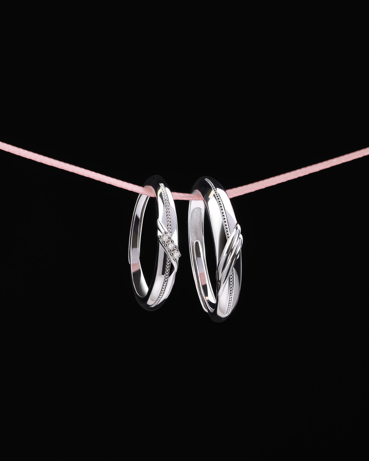 Woven Vow Couples’ Rings