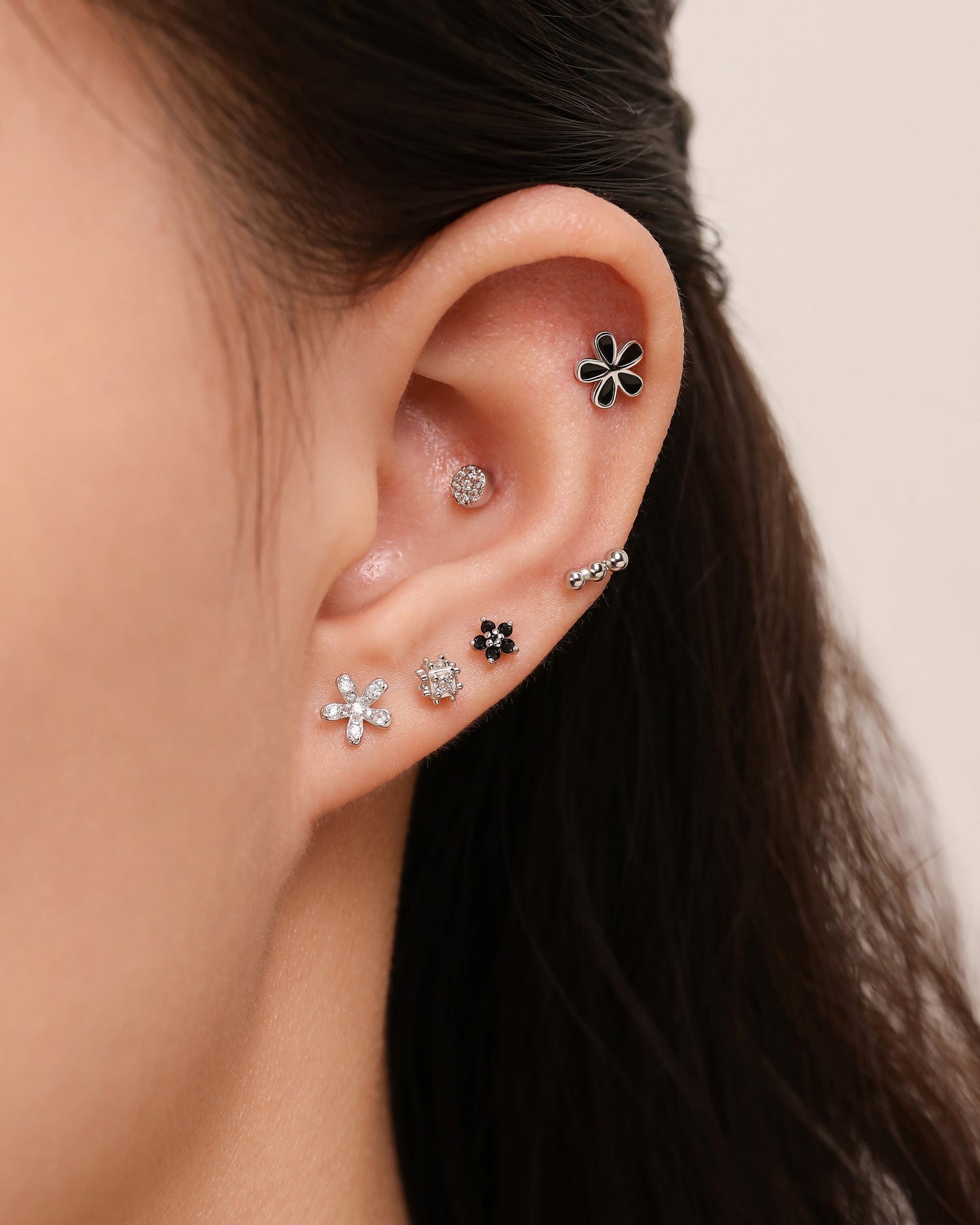 Midnight Bloom Earrings Set