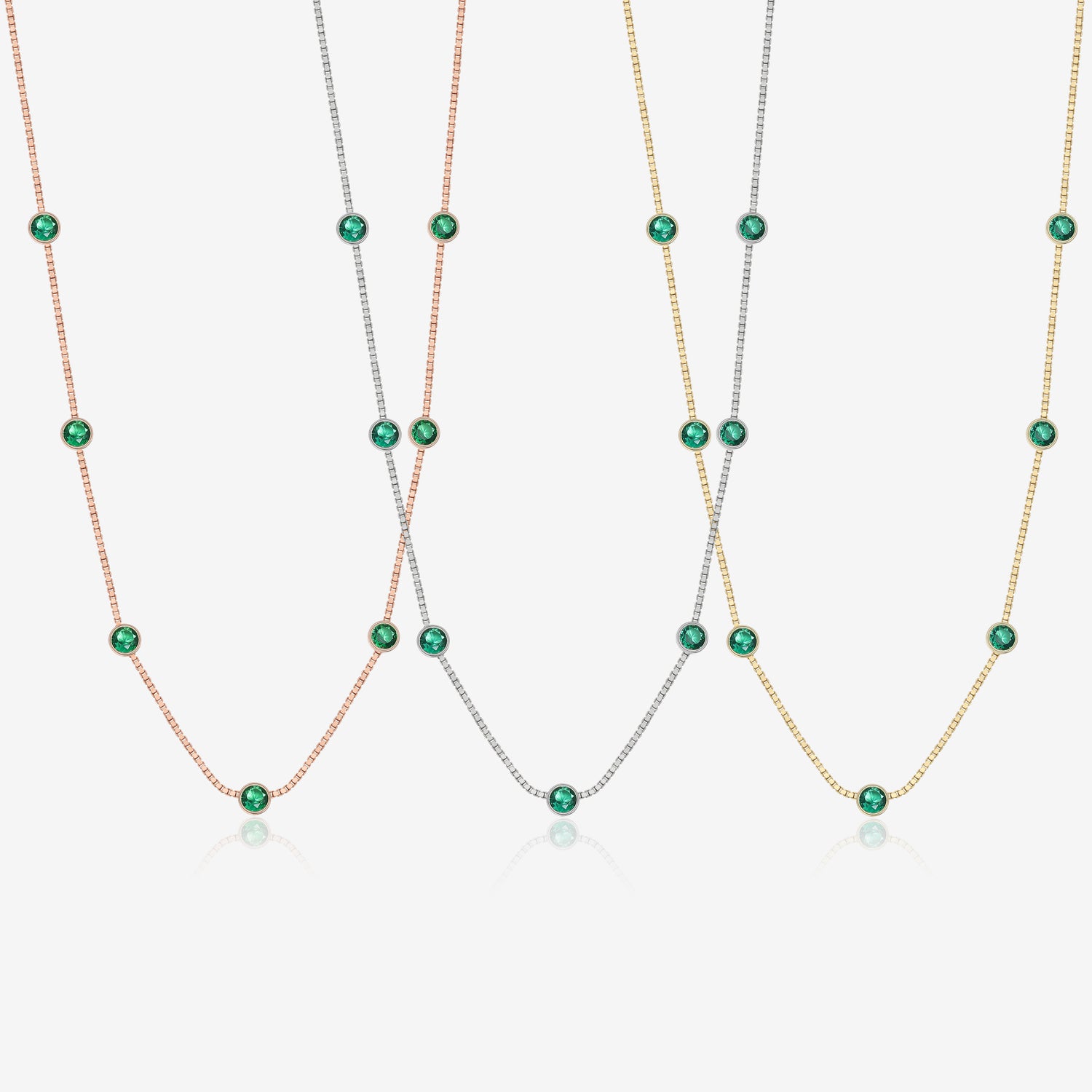 Minimalist Emerald Green Necklace