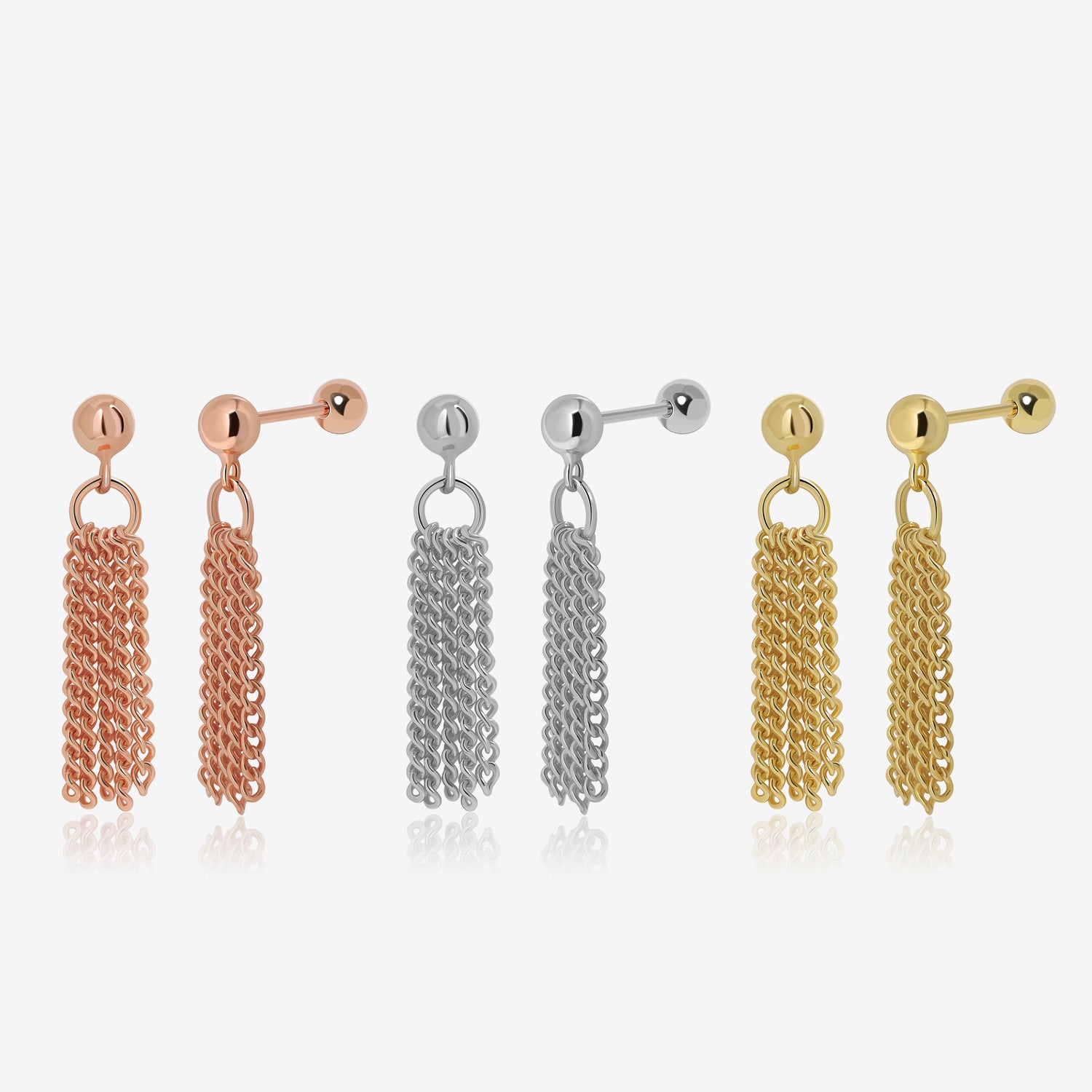 Tassel Elegance Screw Back Earrings