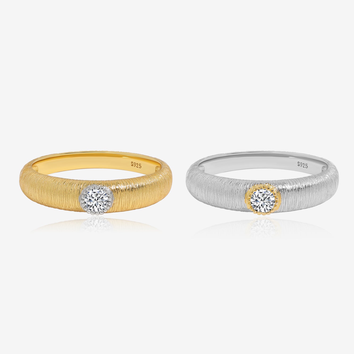 Golden Glow Solitaire Band