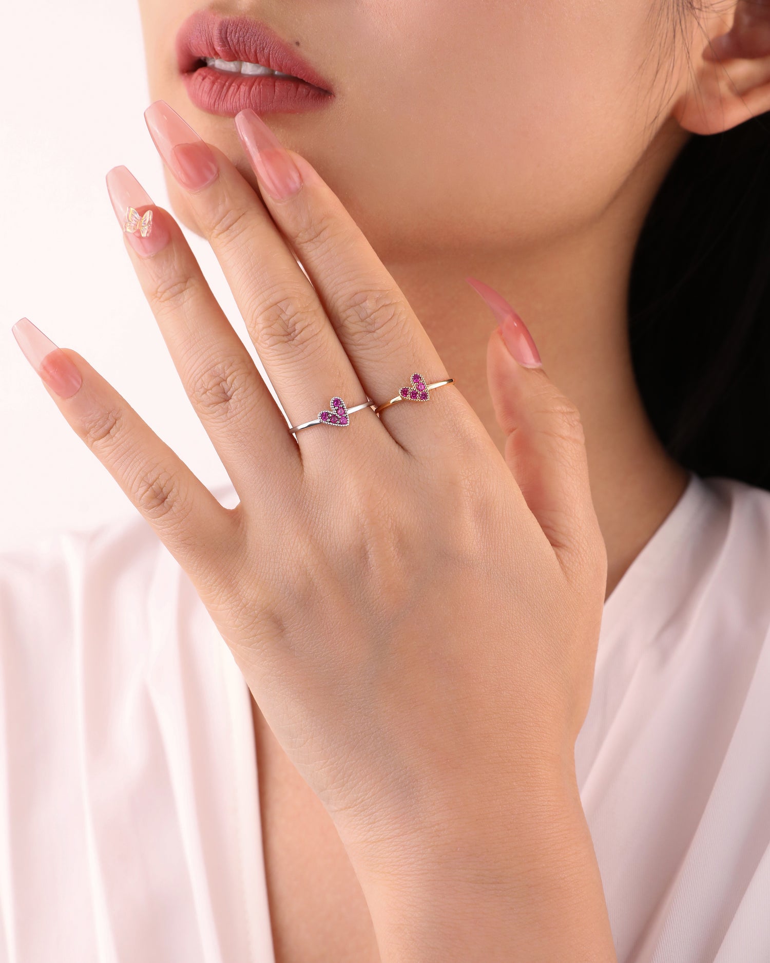 Blushing Heart Ring