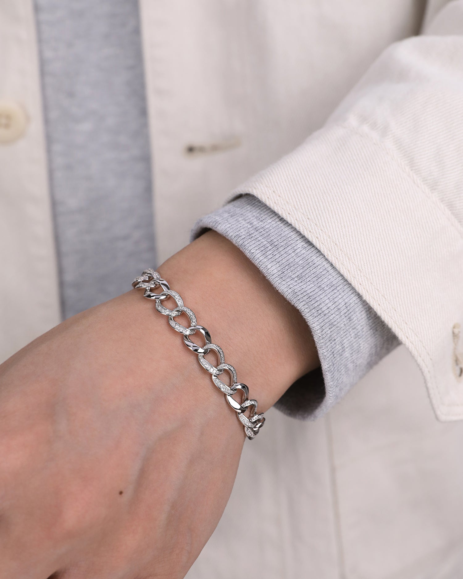 Diamond Link Chain Bracelet