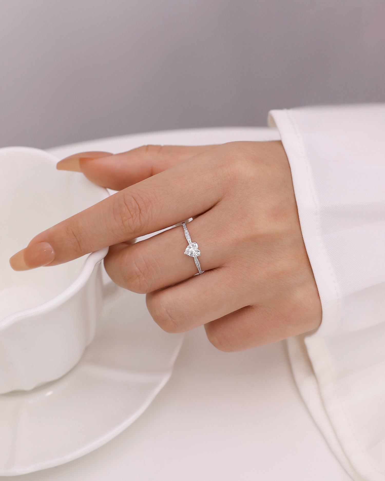 Heart Spark Diamond Ring