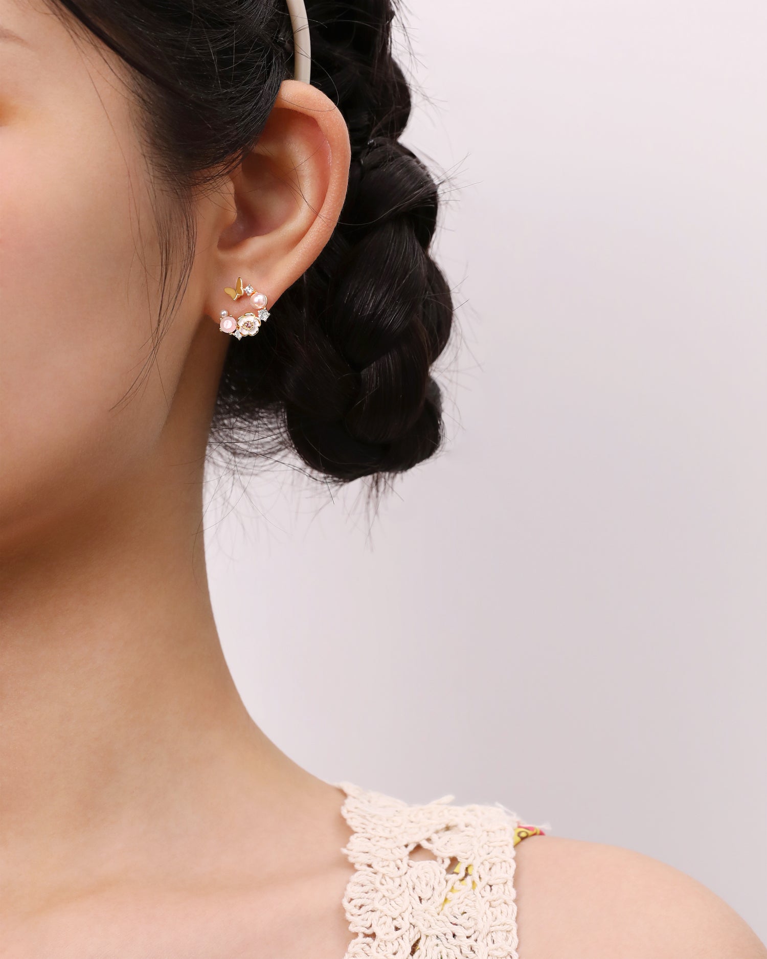 Butterfly Garden Pearl Earrings