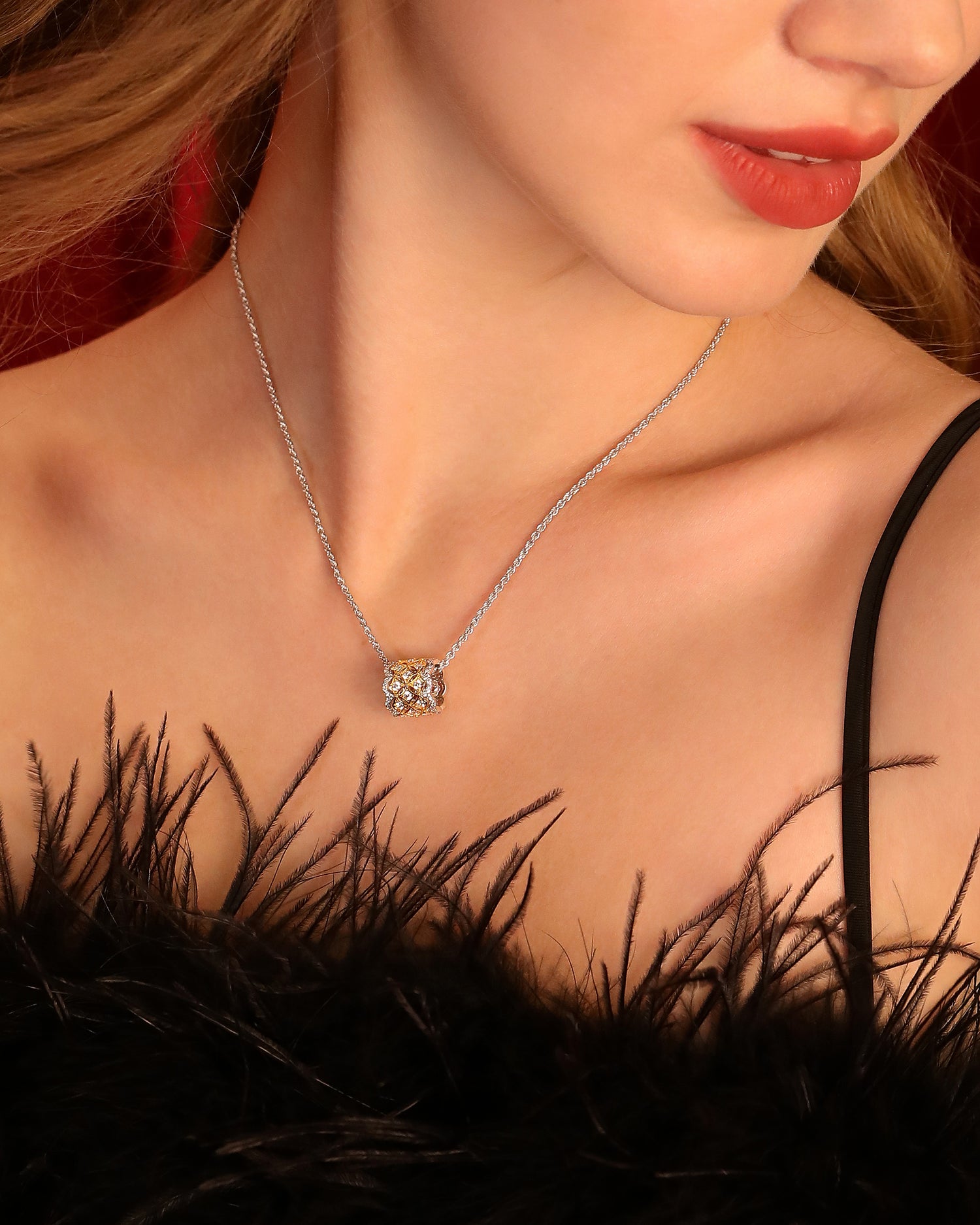 Golden Lattice Necklace