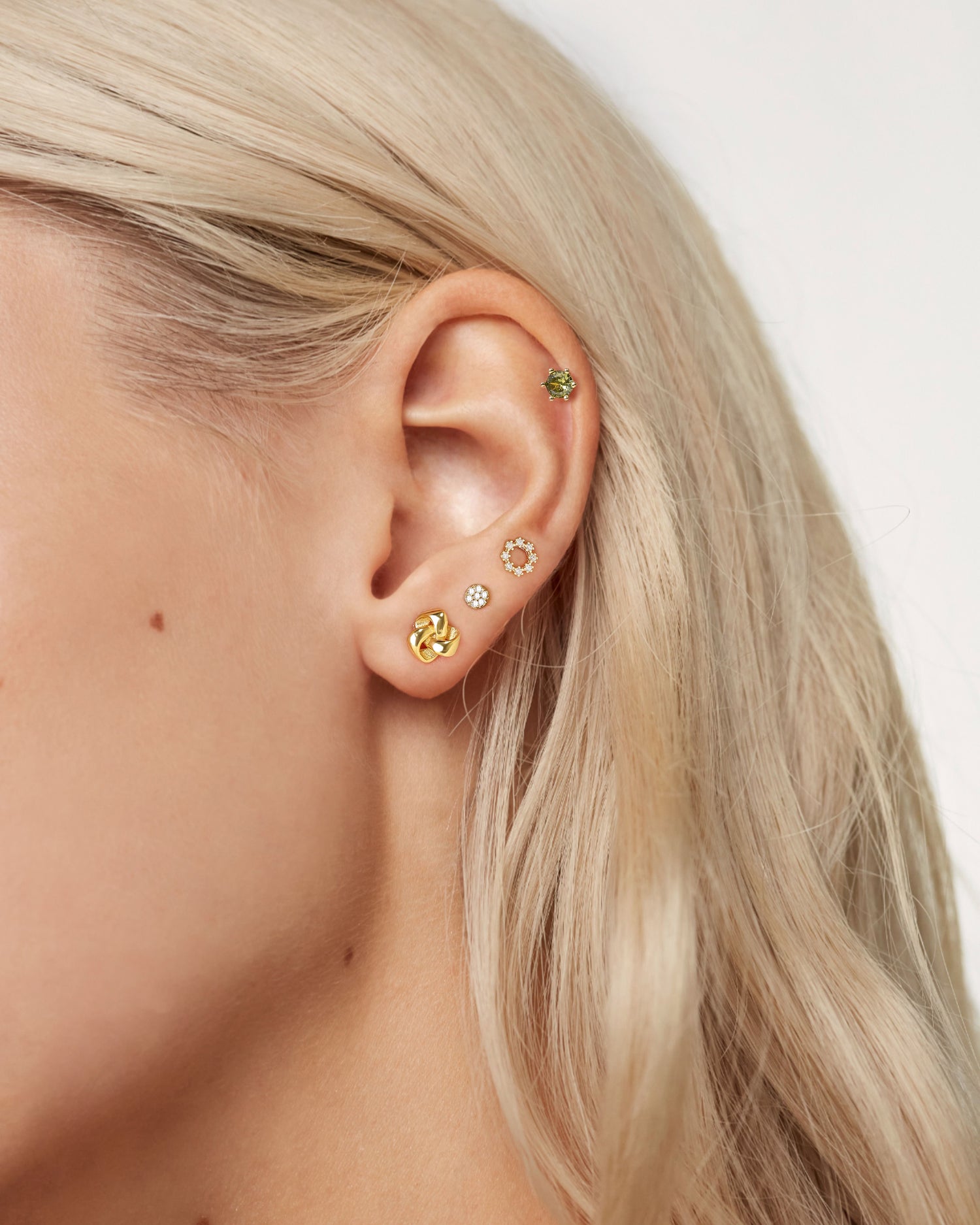 Twist Knot Screw Back Earrings