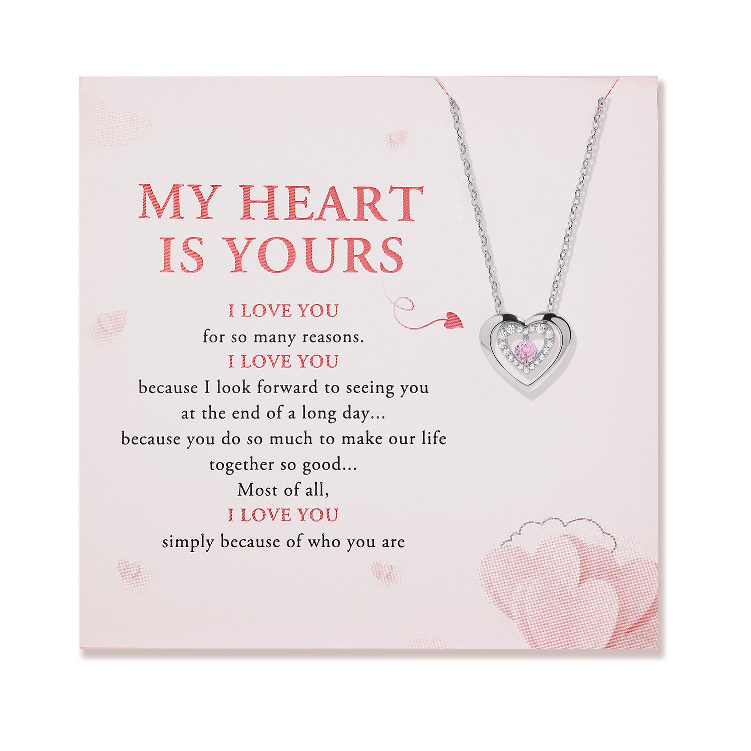 My Heart is Yours Message Necklace