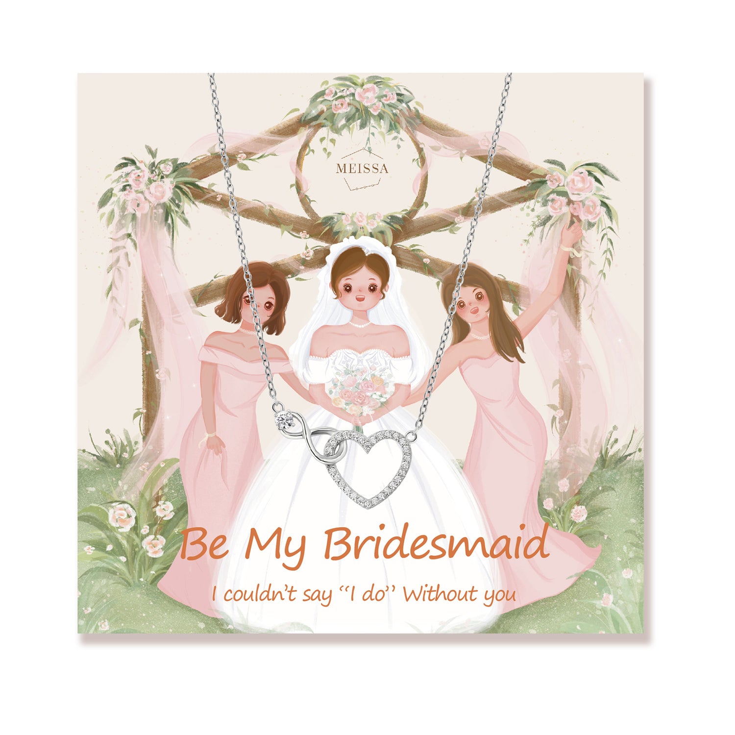 Cute Be My Bridesmaid Necklace