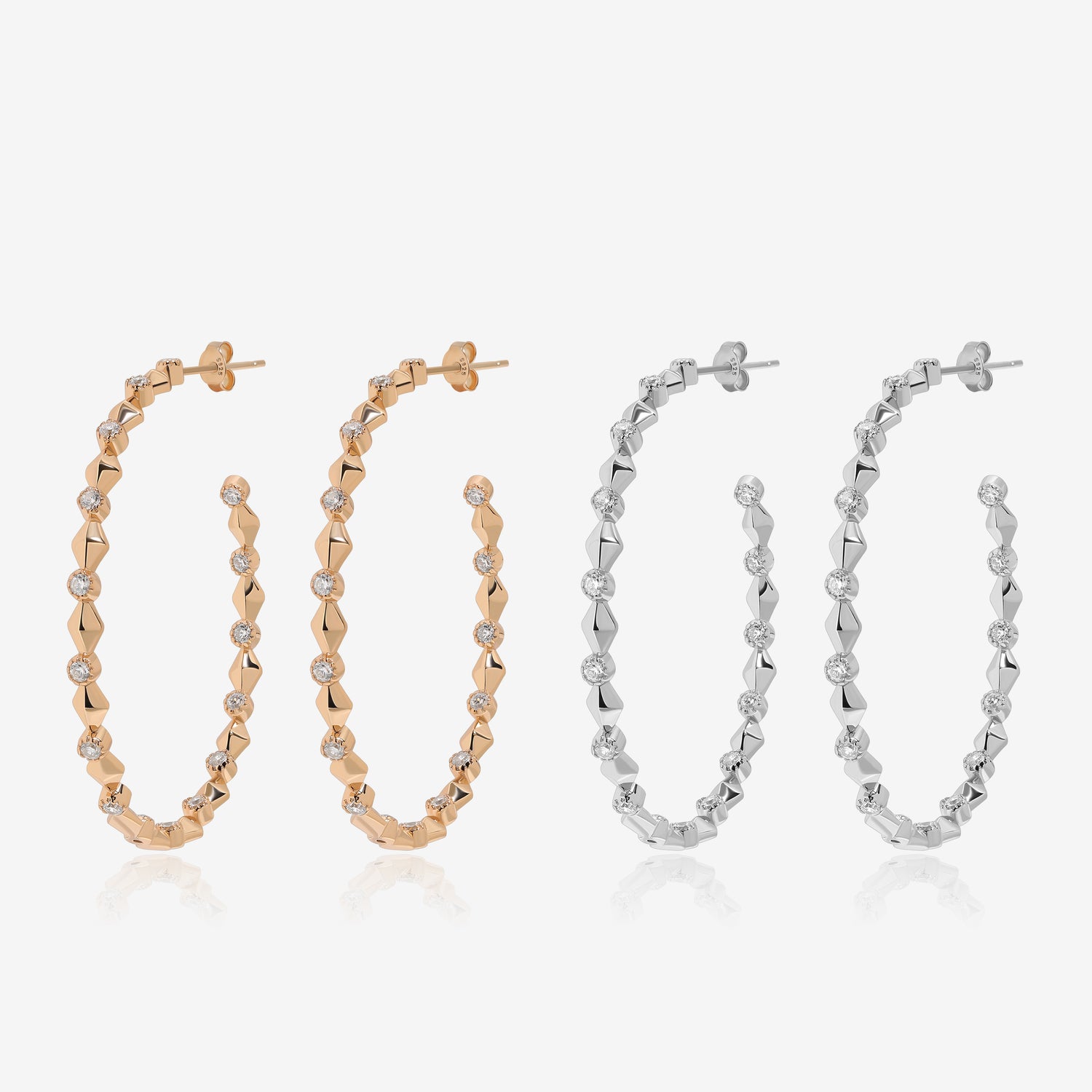 Glittering Hoop Earrings