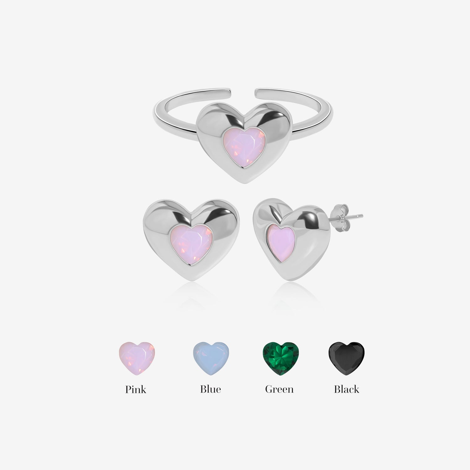 Luminous Love Earrings & Ring Set
