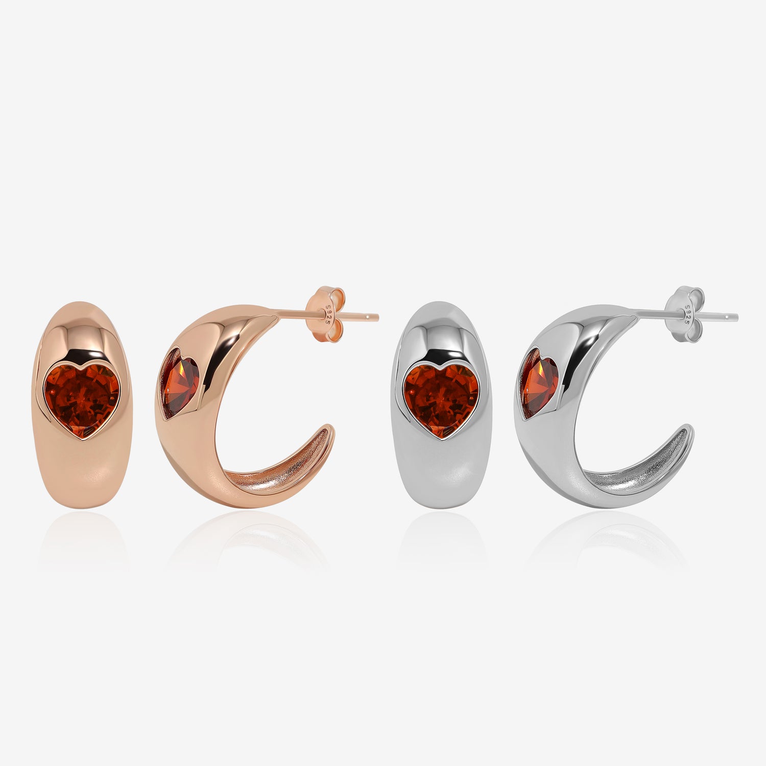 Passion Heart Hoop Earrings