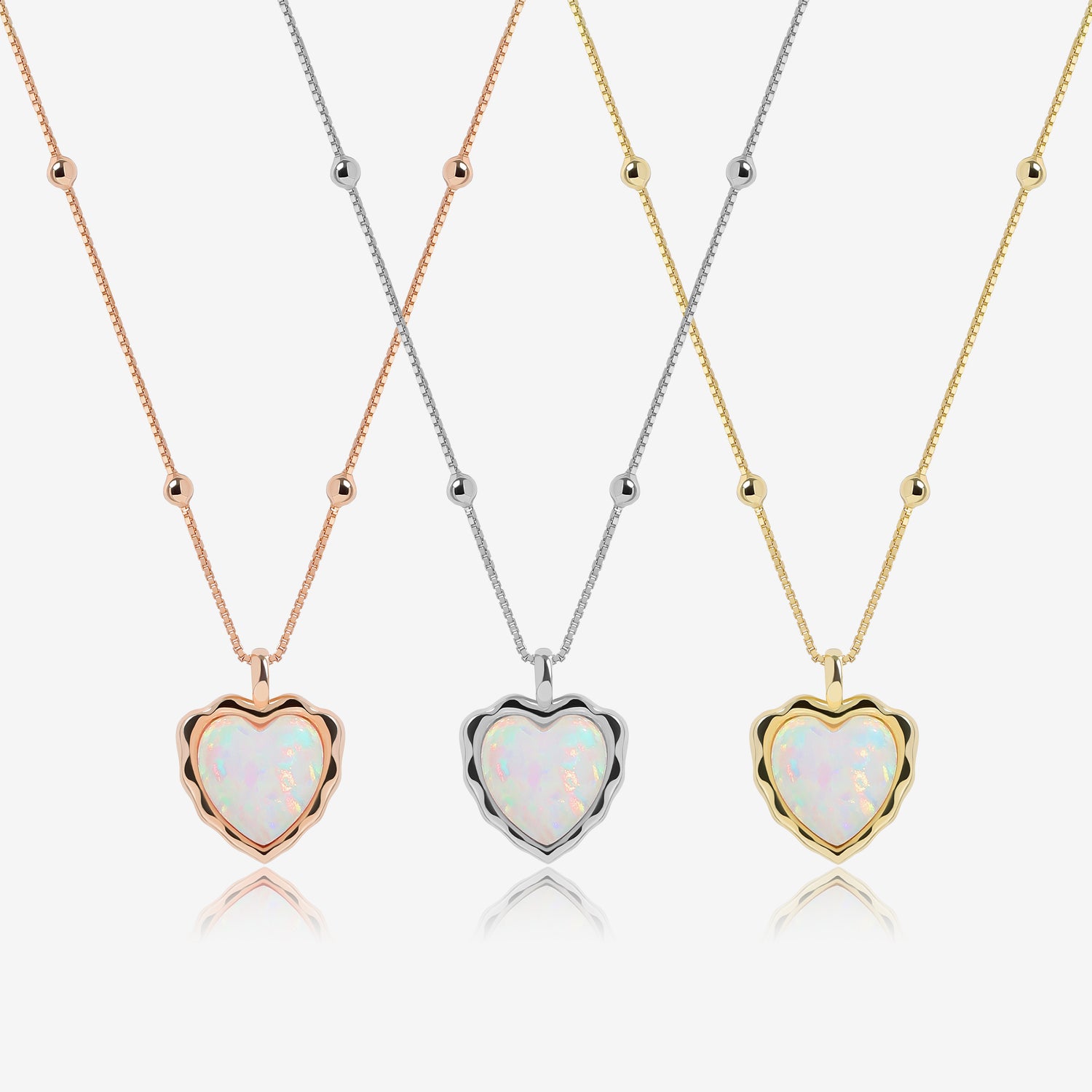 Opal Heart Necklace