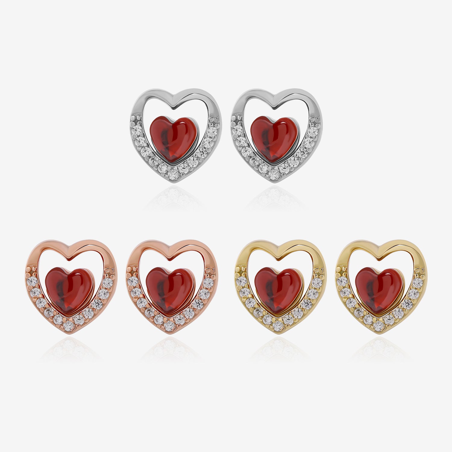 Little Red Heart Earrings