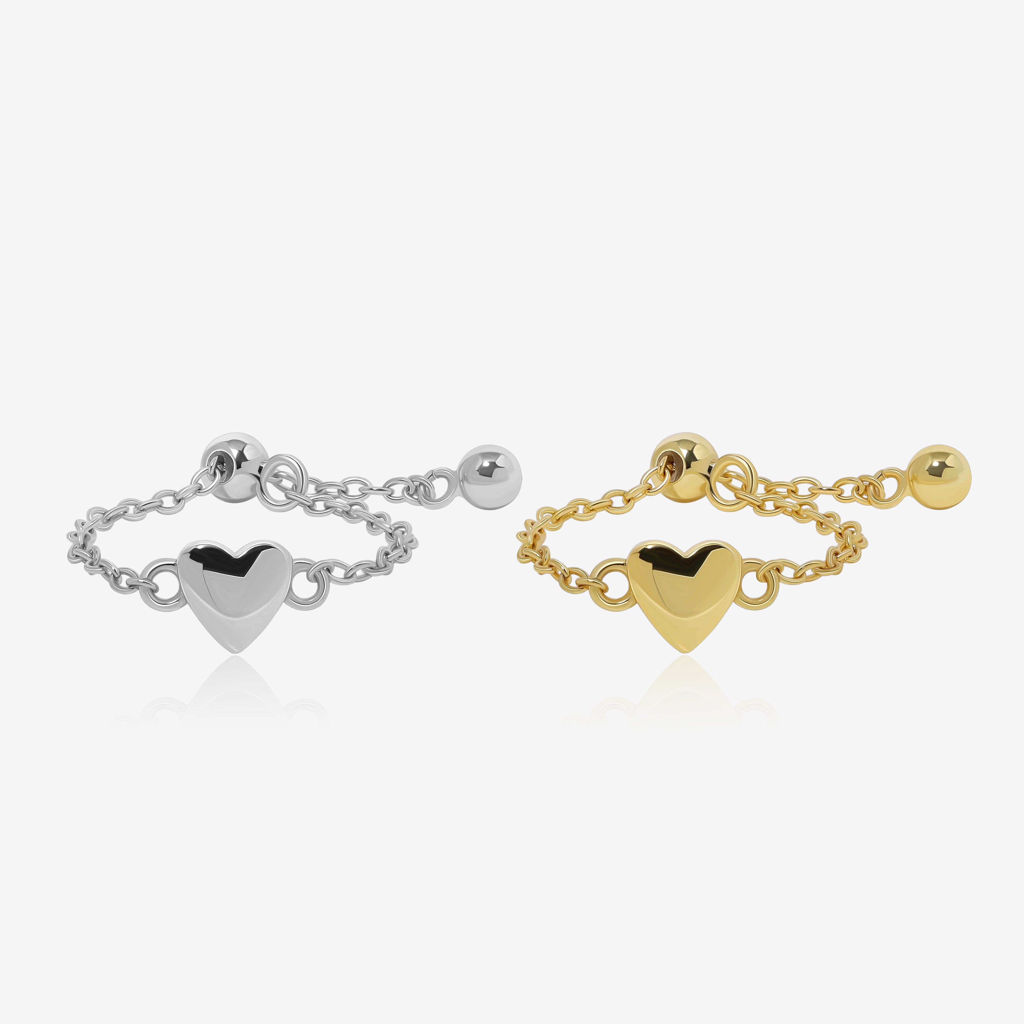 Heart Chain Ring – MEISSA