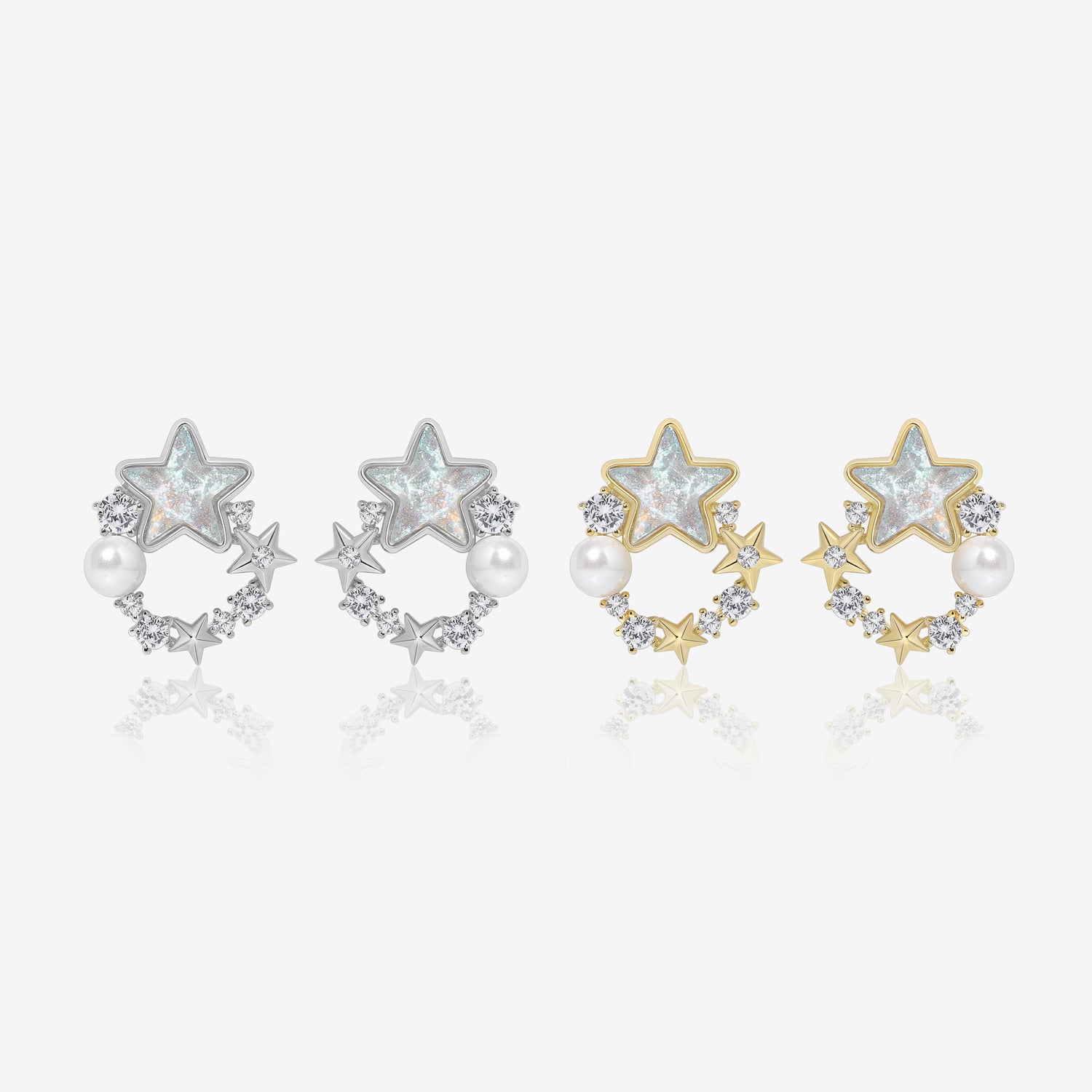 Pearl Star Earrings