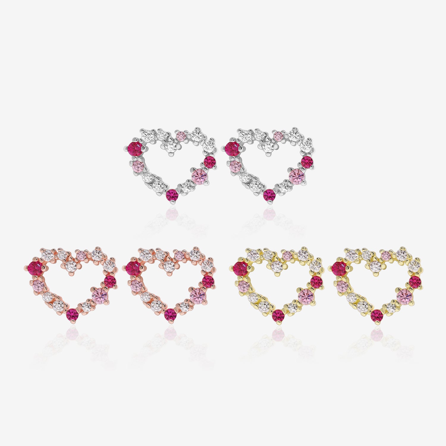 Pink Hearts Earrings