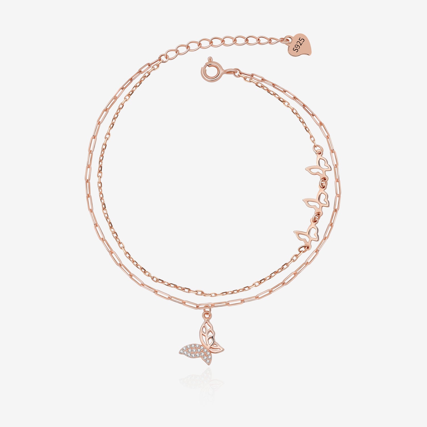 Double-Layer Butterfly Bracelet