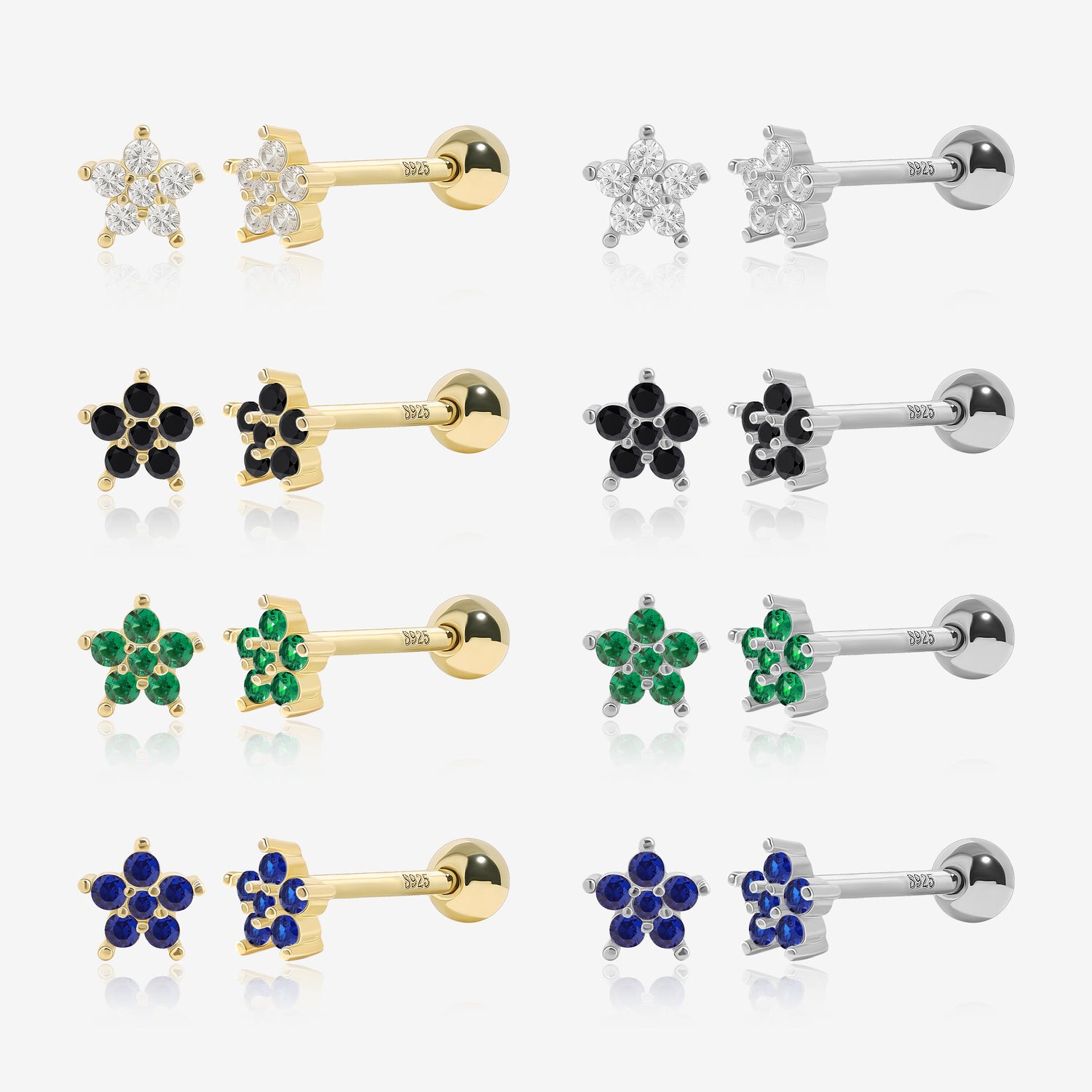 Petite Blossom Screw Back Earrings