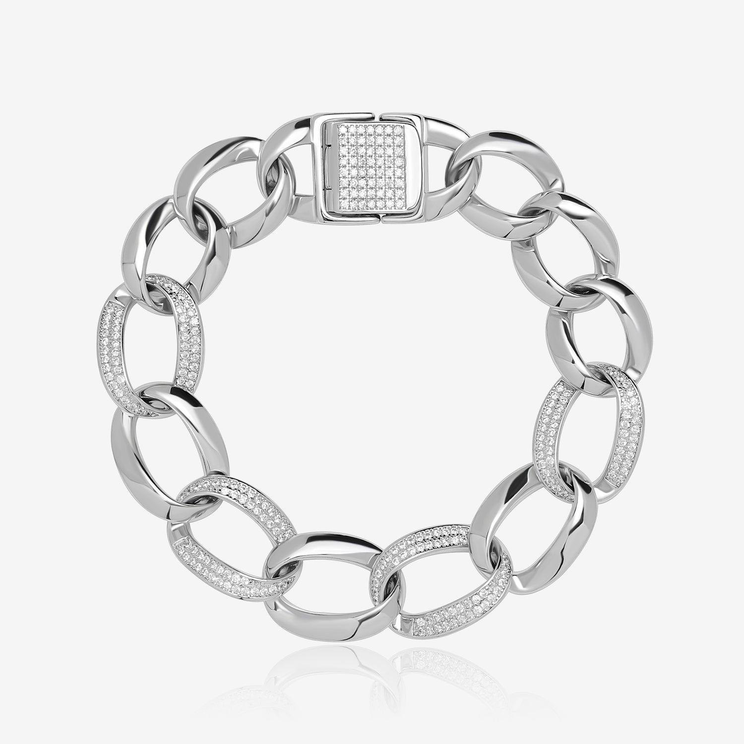 Bold Diamond Link Chain Bracelet