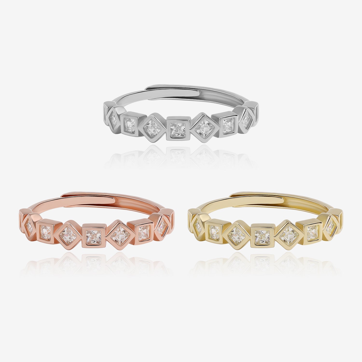 Radiant Squares Ring