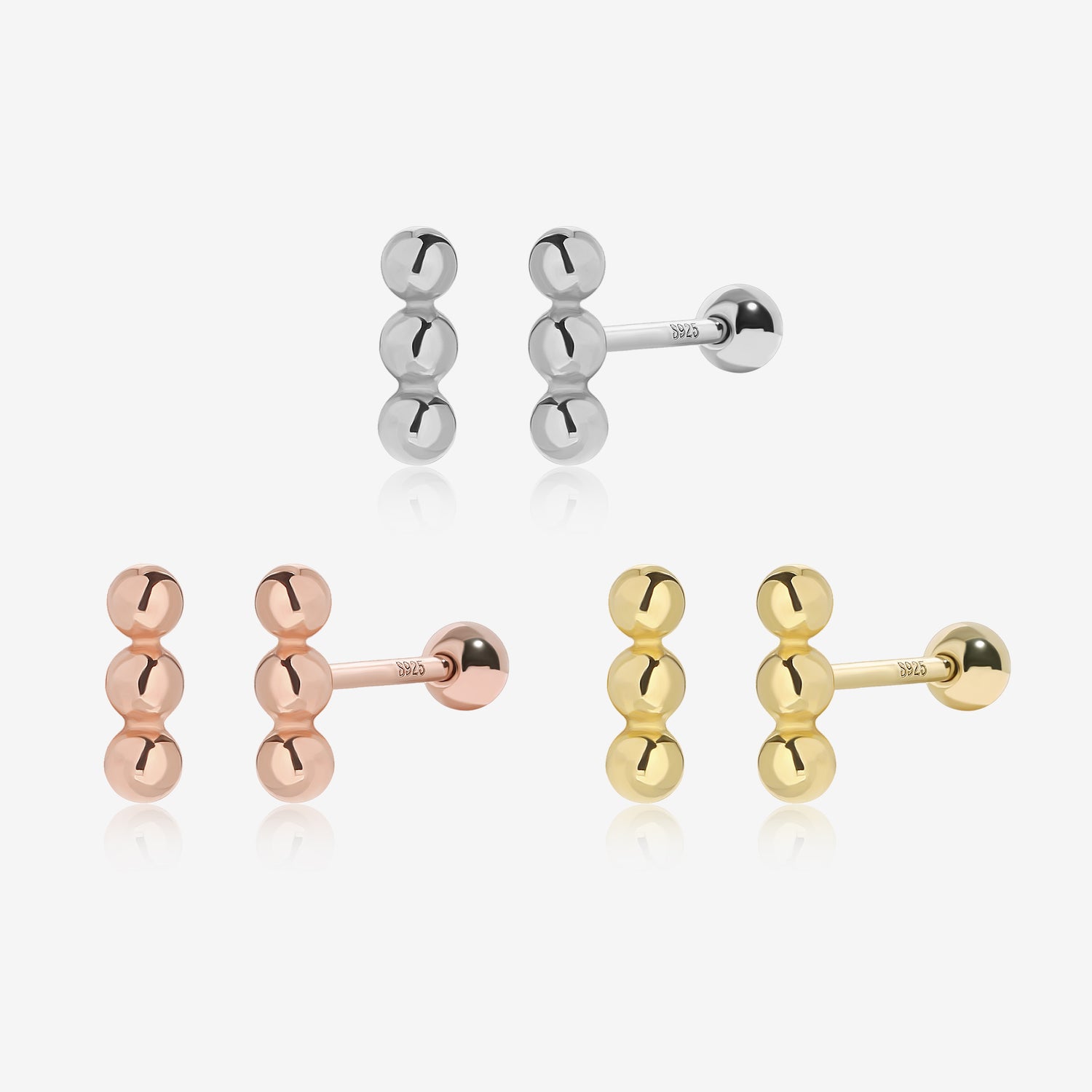 Little Beads Screw Back Earrings
