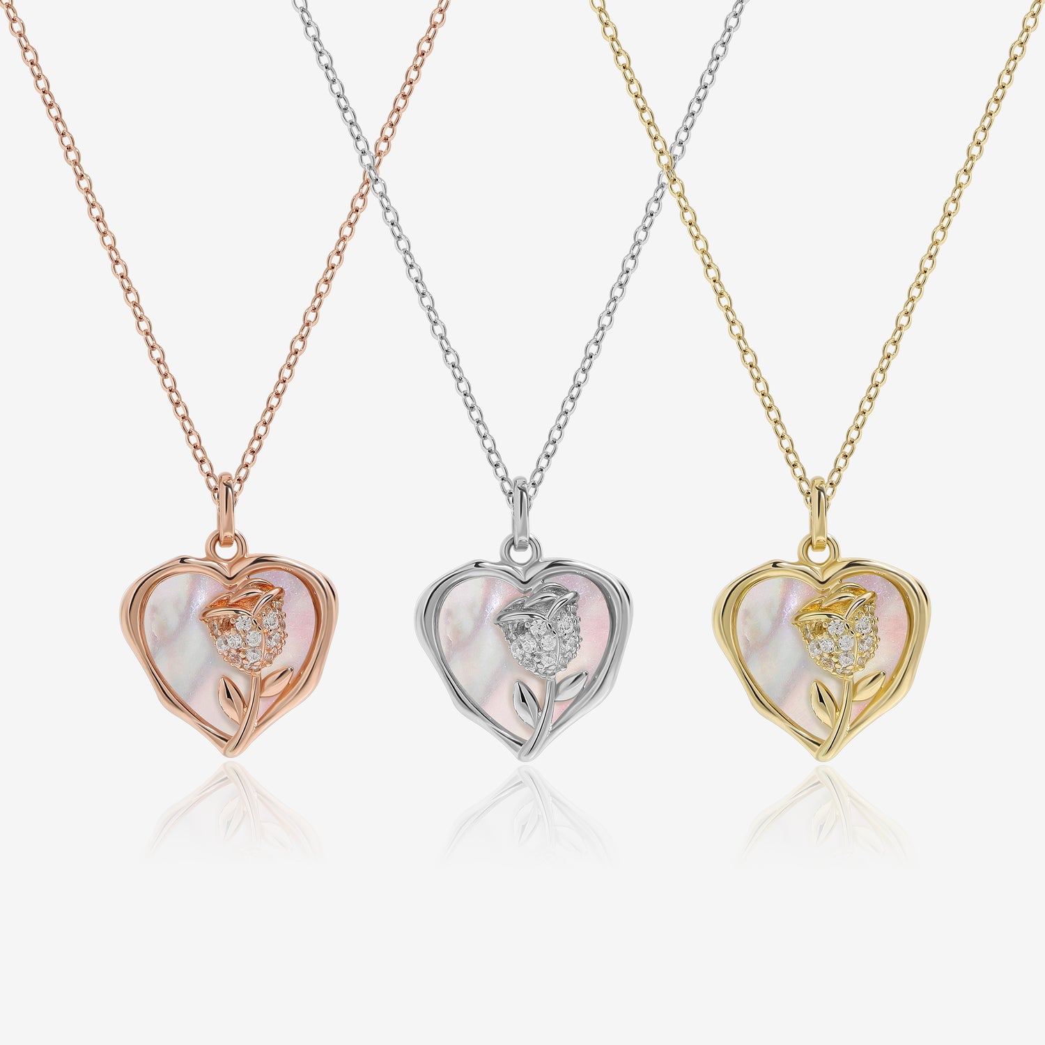 Rose Heart Necklace