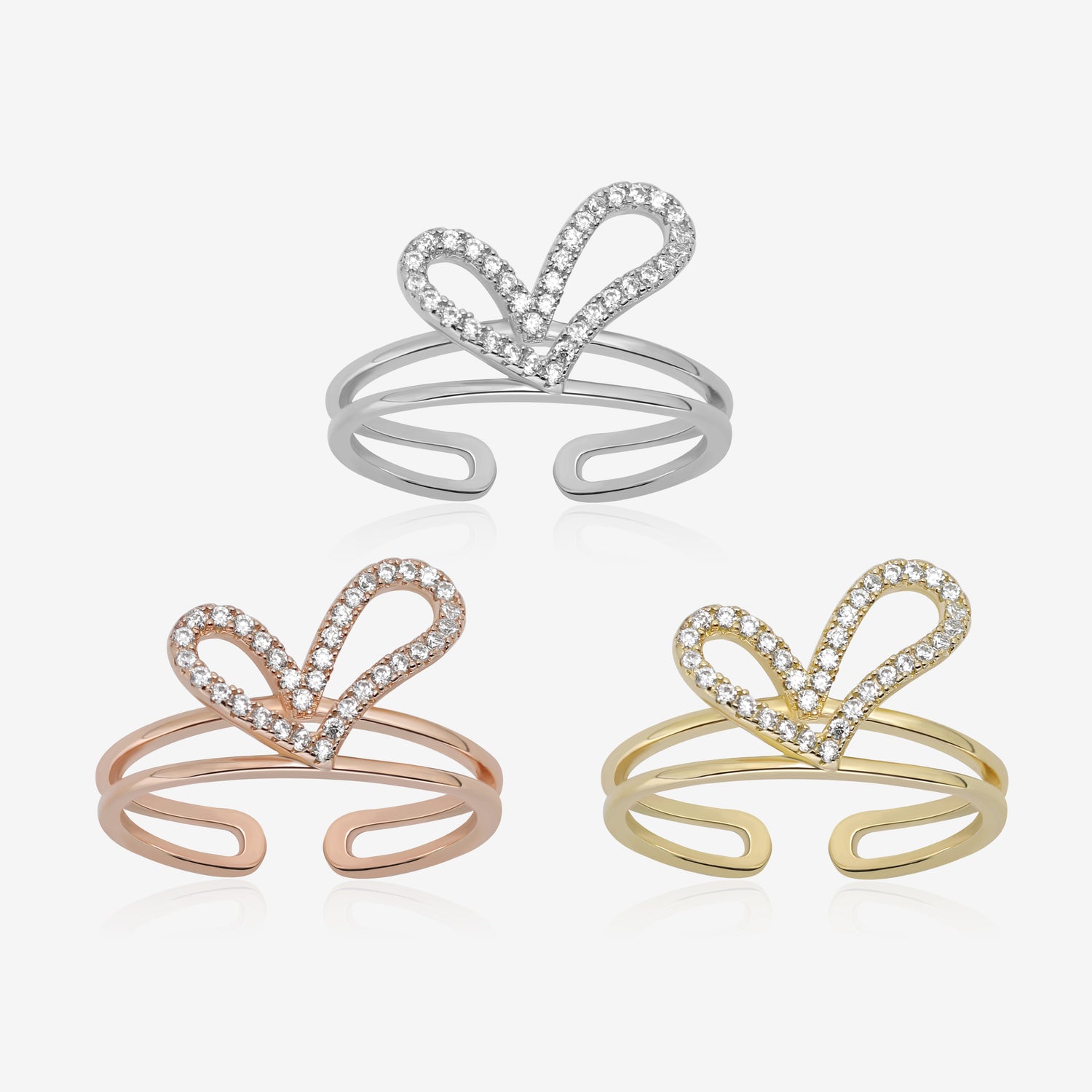 Dazzling Heart Ring