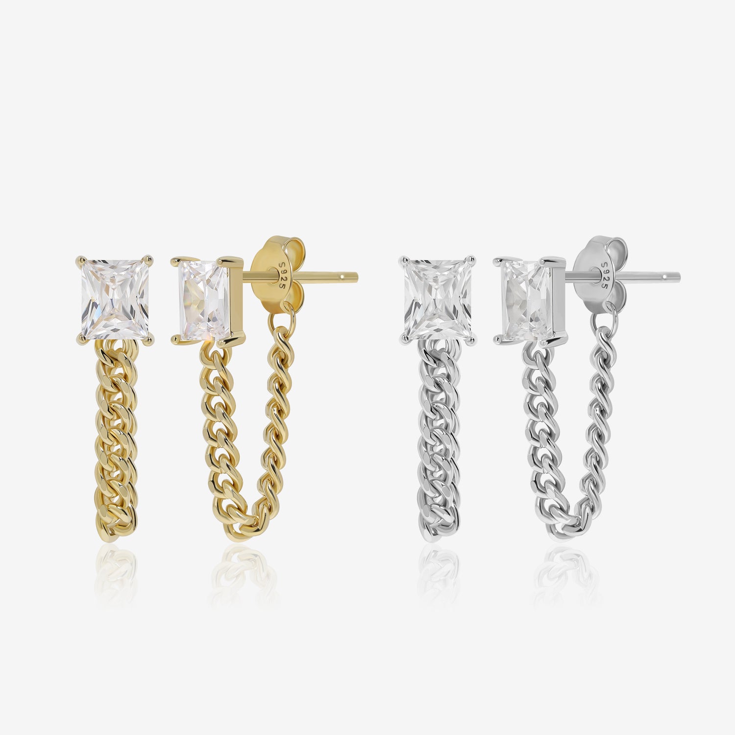 Diamond Chain Earrings