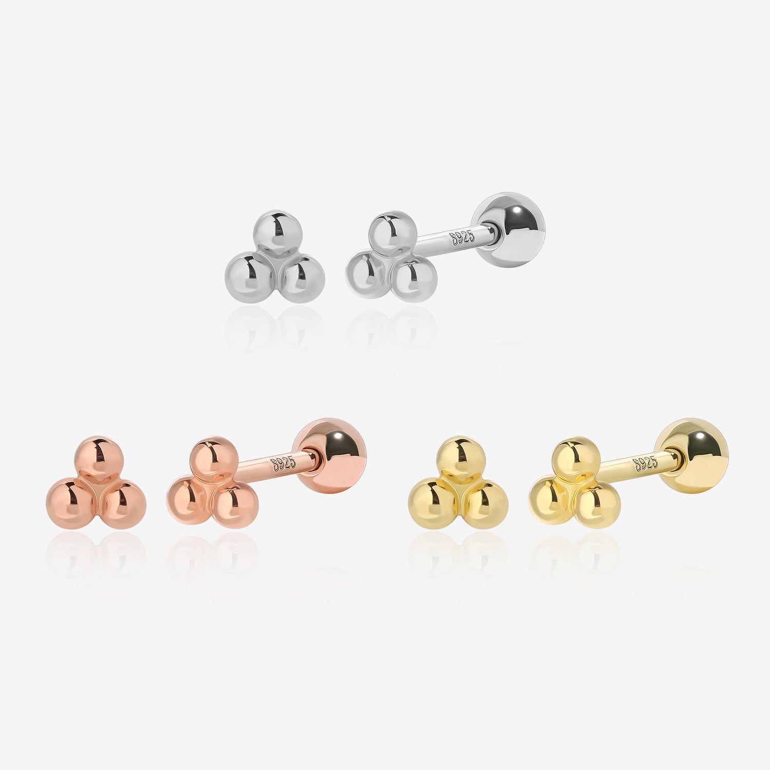 Minimalist Bubble Screw Back Earrings