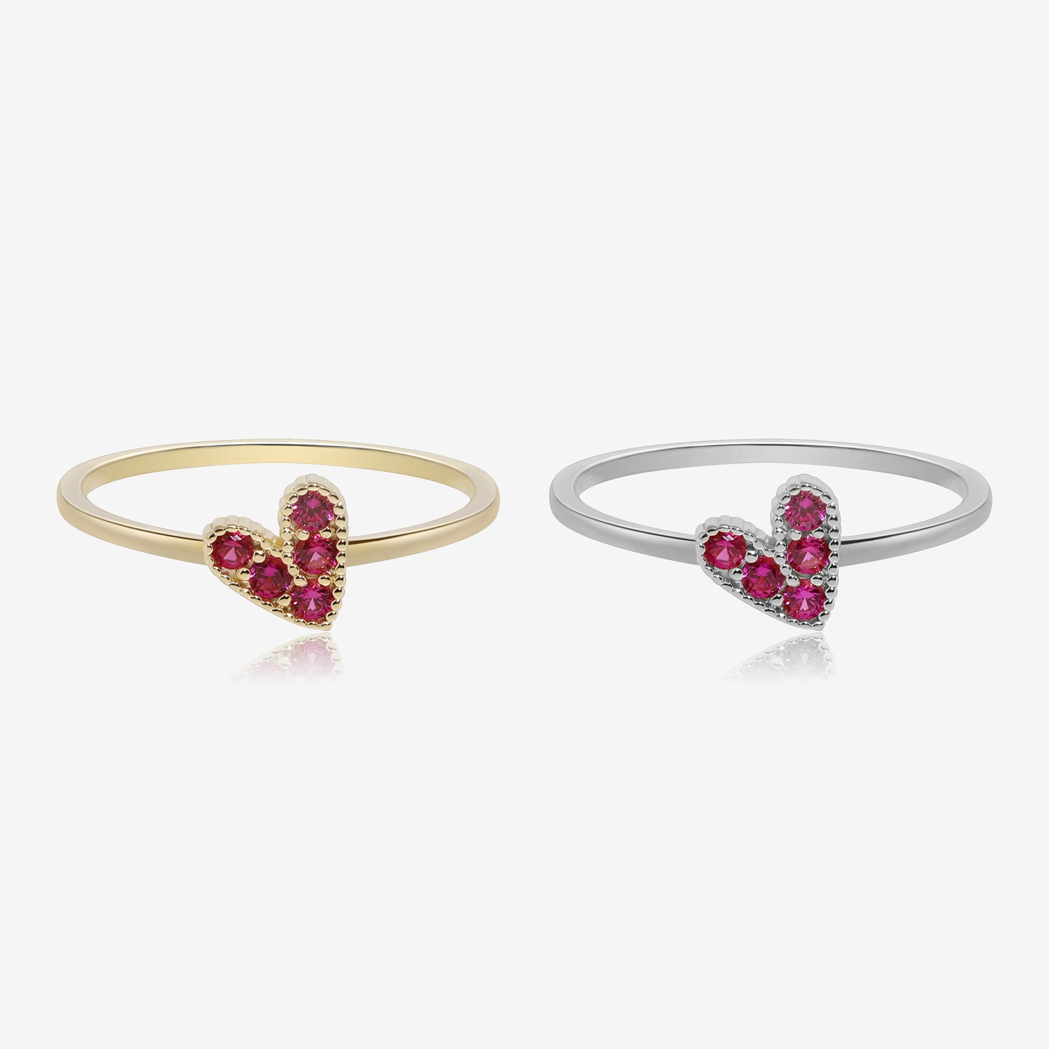 Blushing Heart Ring
