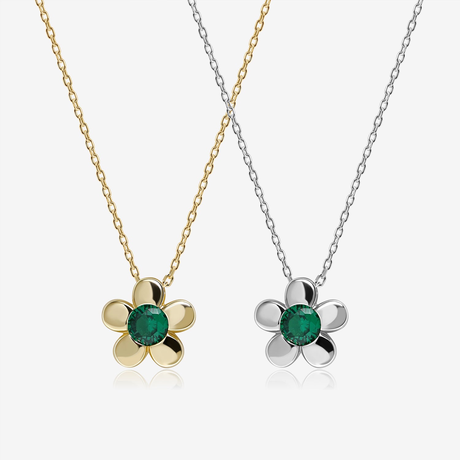 Emerald Green Flower Necklace