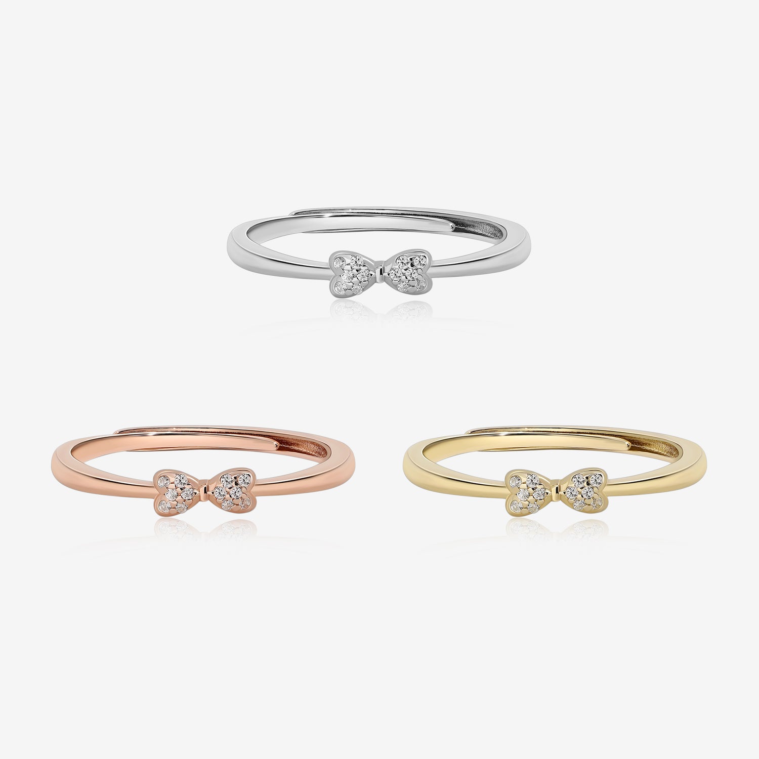 Petite Bow Sparkle Ring