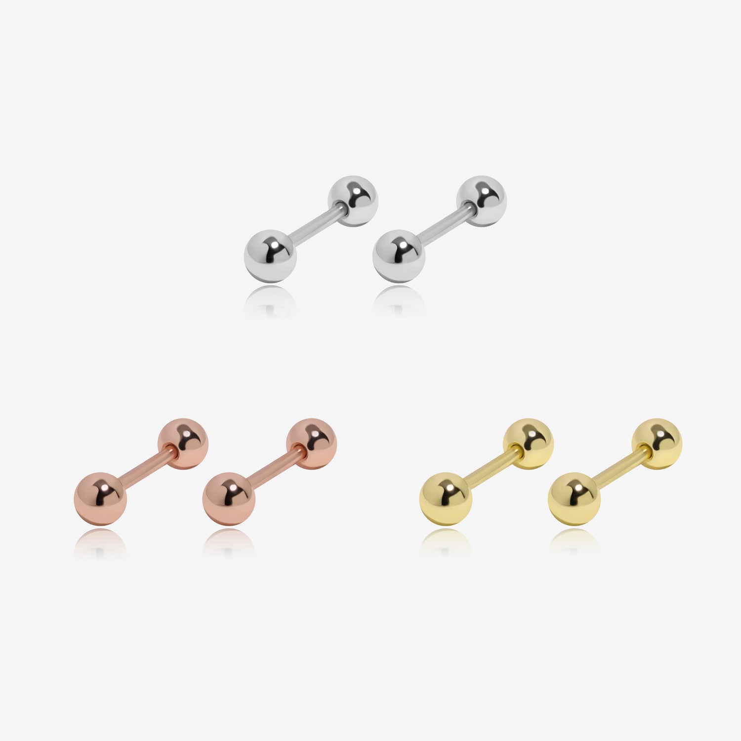 Simple Ball Screw Back Earrings